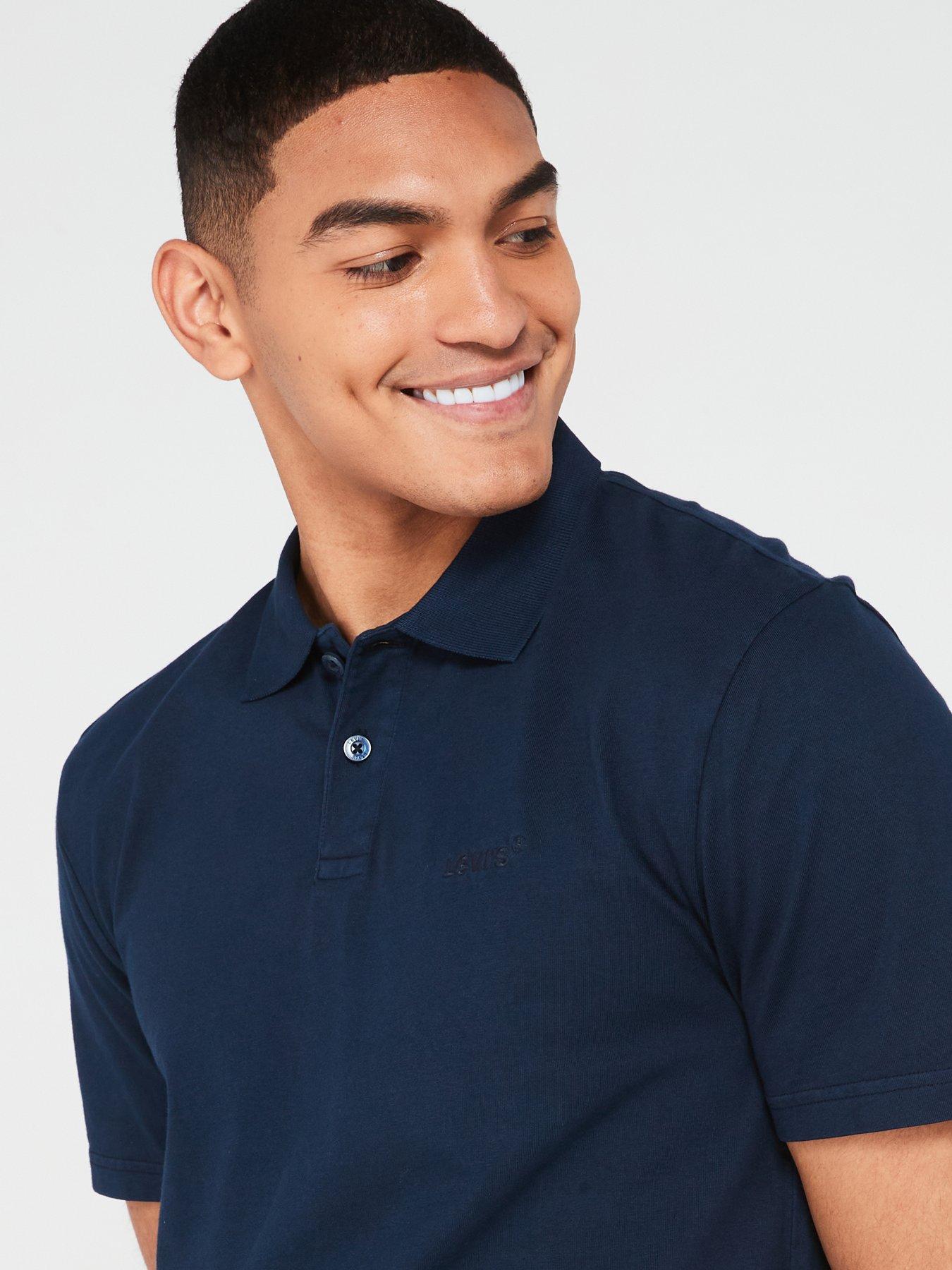 Image 4 of 5 of Levi's Authentic Relaxed Fit Polo Shirt - Navy
