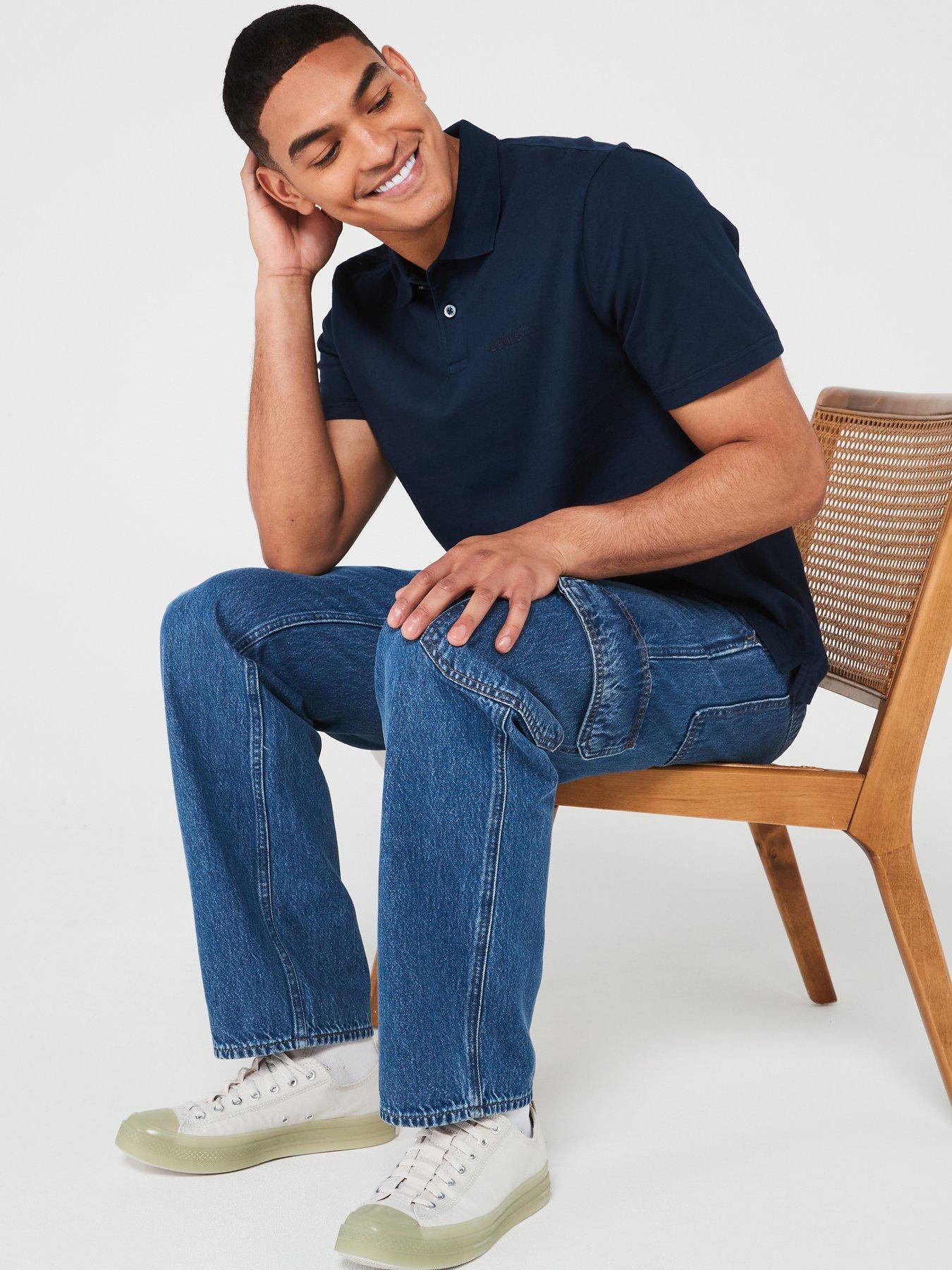 Image 5 of 5 of Levi's Authentic Relaxed Fit Polo Shirt - Navy