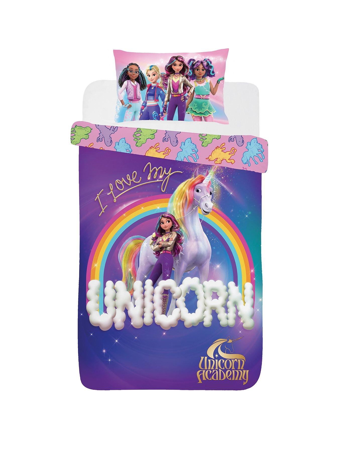 Image 2 of 3 of undefined Unicorn Academy Love My Unicorn Single Duvet Set