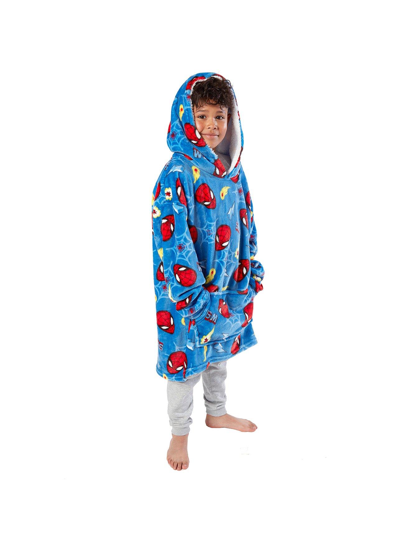 spiderman-webs-childrens-wearable-hooded-blanket-poncho-nbspsmall-multifront