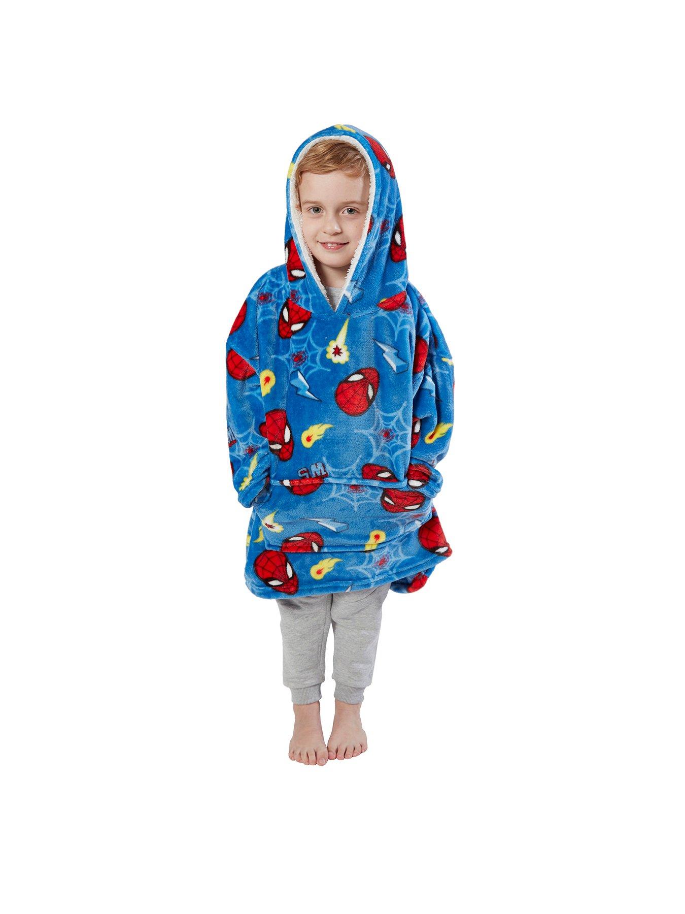 spiderman-webs-childrens-wearable-hooded-blanket-poncho-nbsppre-school-multi