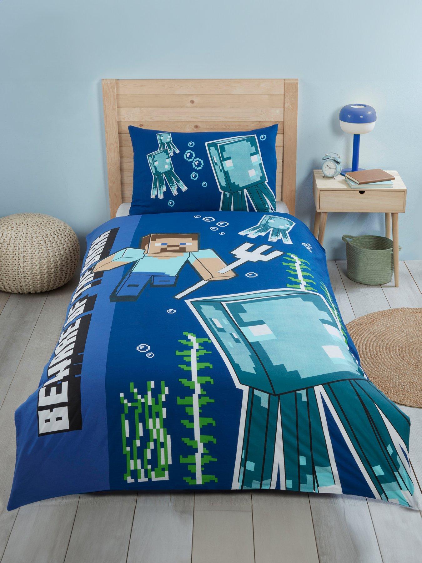 minecraft-beware-of-the-dark-glow-in-the-dark-single-duvet-cover-setfront