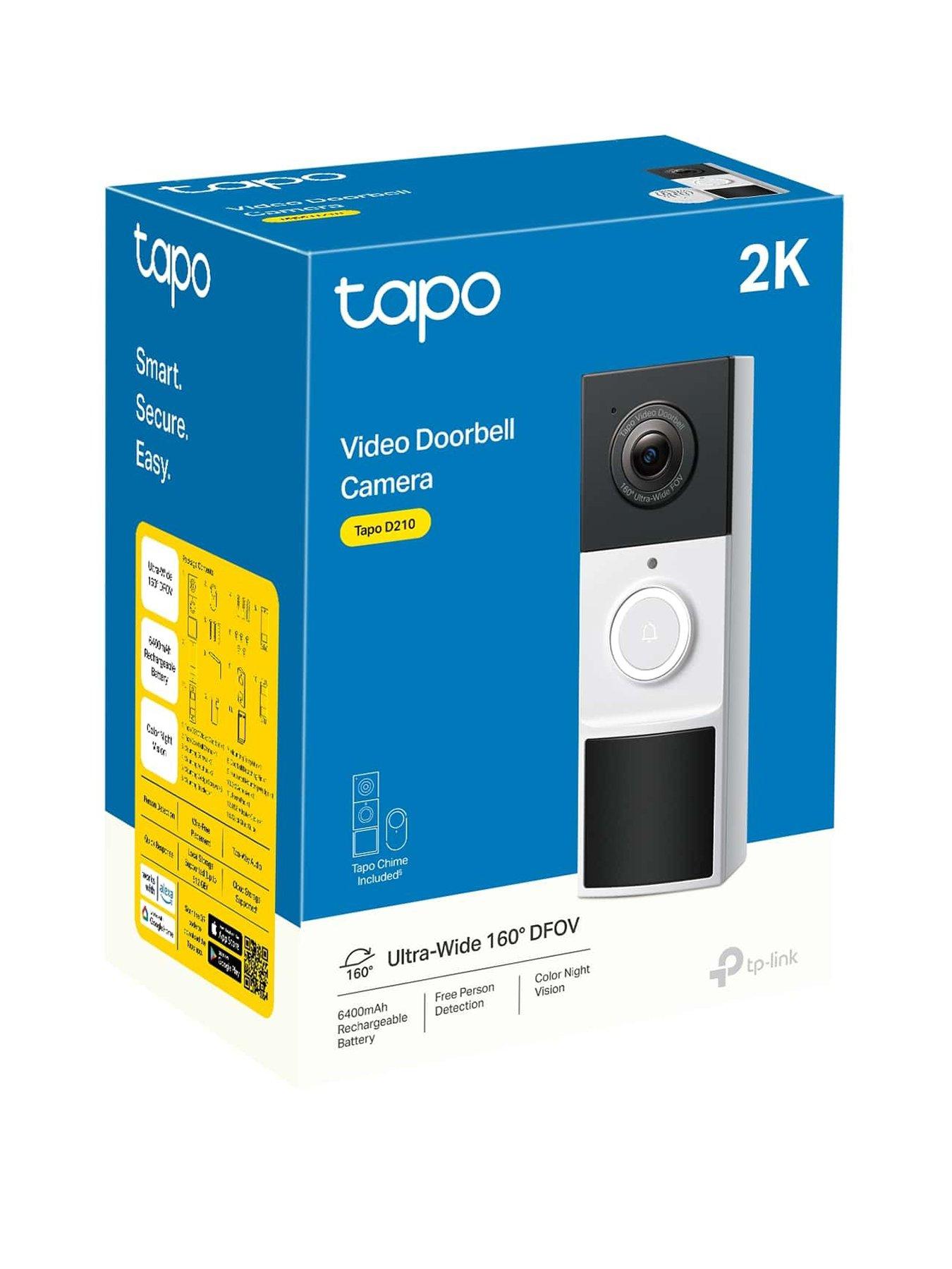 Image 2 of 7 of TP Link TP-Link Tapo D210 Video Doorbell With 2K Resolution &amp; Chime