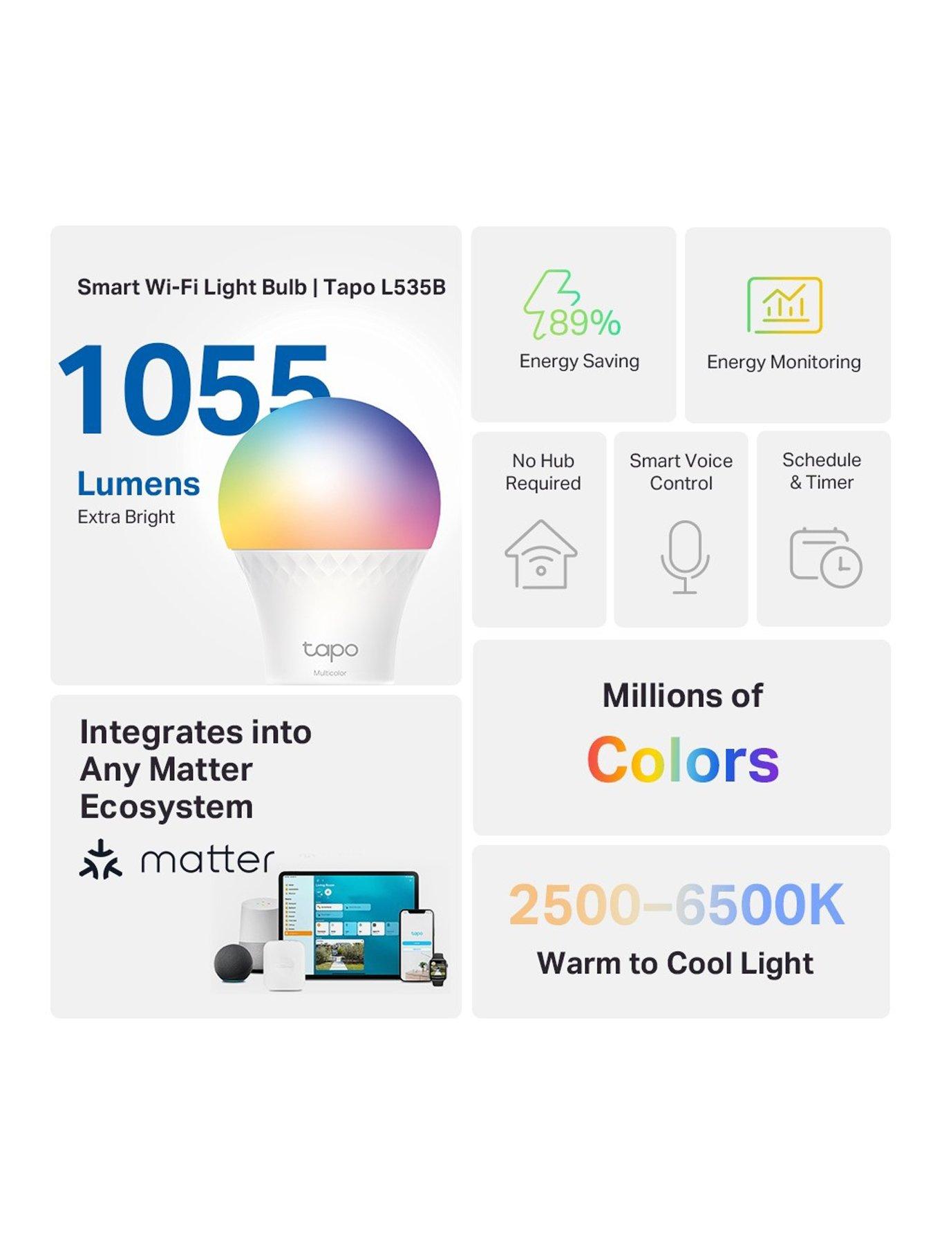 Image 2 of 7 of TP Link TP-Link Tapo L535E (Matter Compatible) Smart Bulb (Multi-Colour / E27)
