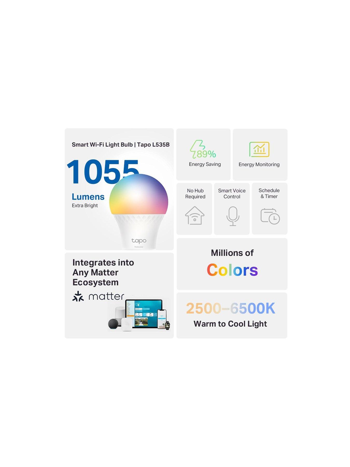 Image 2 of 7 of TP Link TP-Link Tapo L535B (Matter Compatible) Smart Bulb (Multi-Colour / B27)