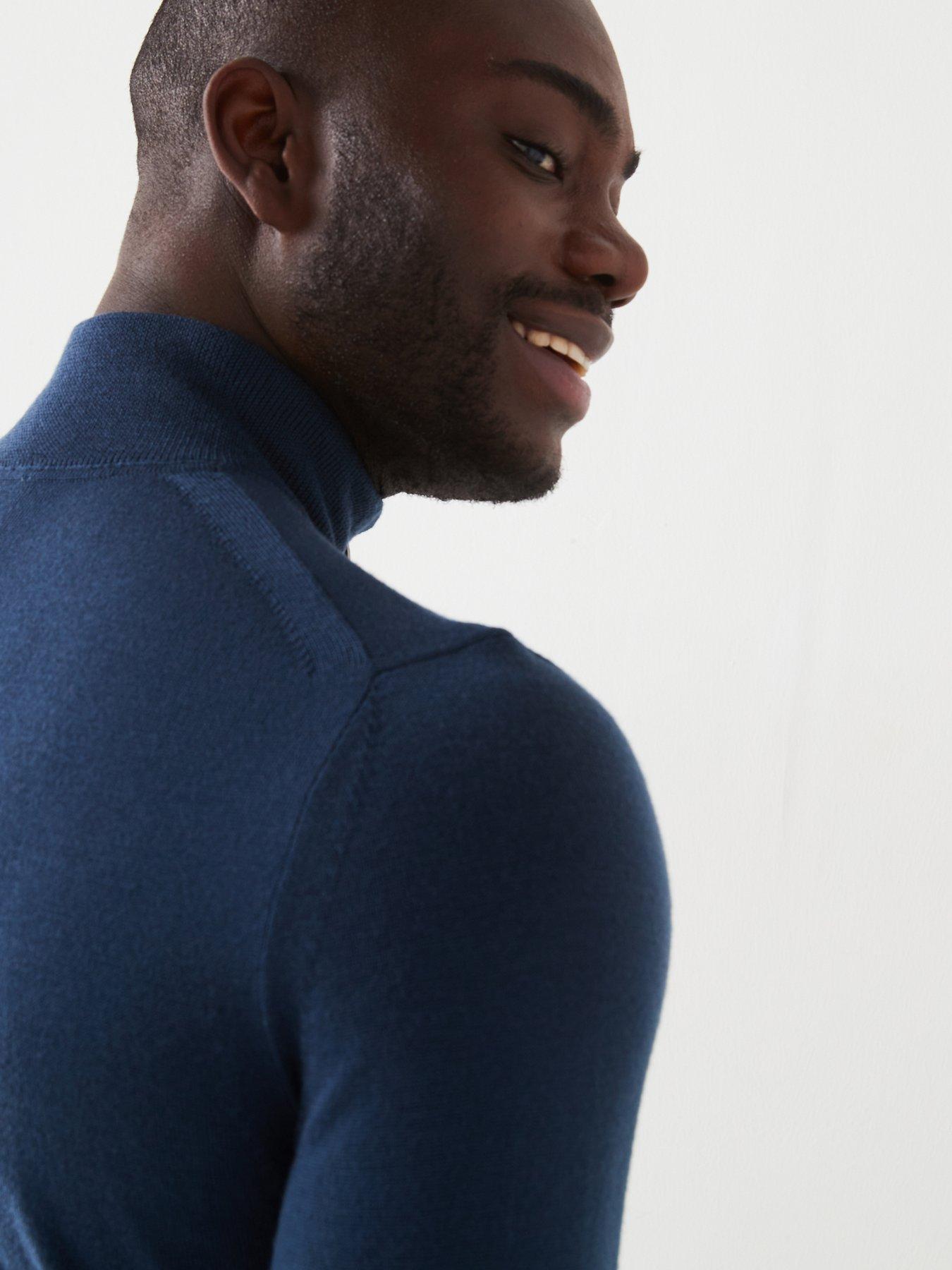 calvin-klein-calvin-klein-merino-quarter-zip-knitted-polo-shirt-dark-bluedetail