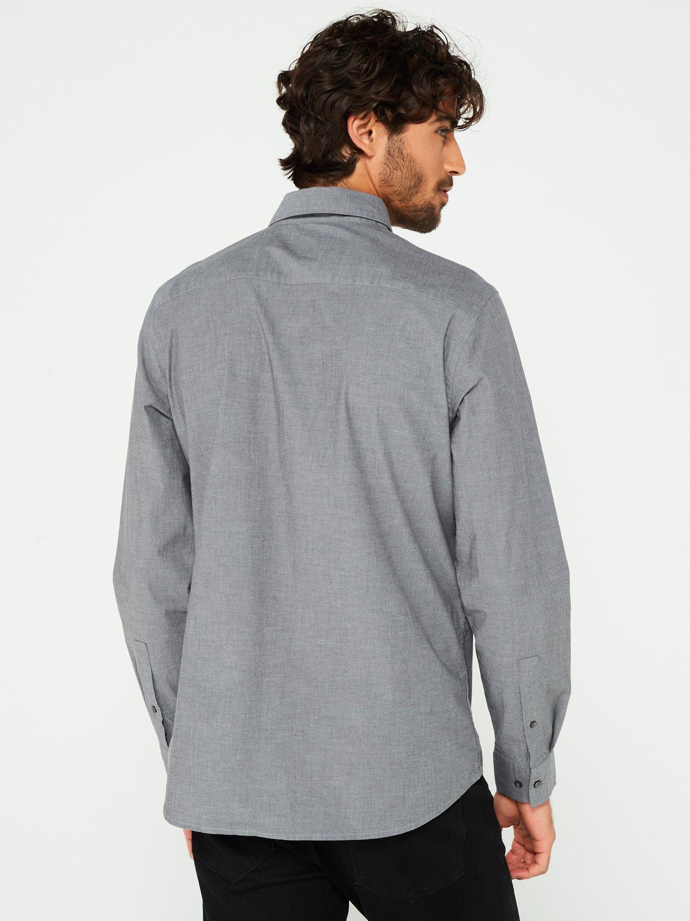 calvin-klein-calvin-klein-concealed-placket-long-sleeve-chambray-shirt-greystillFront