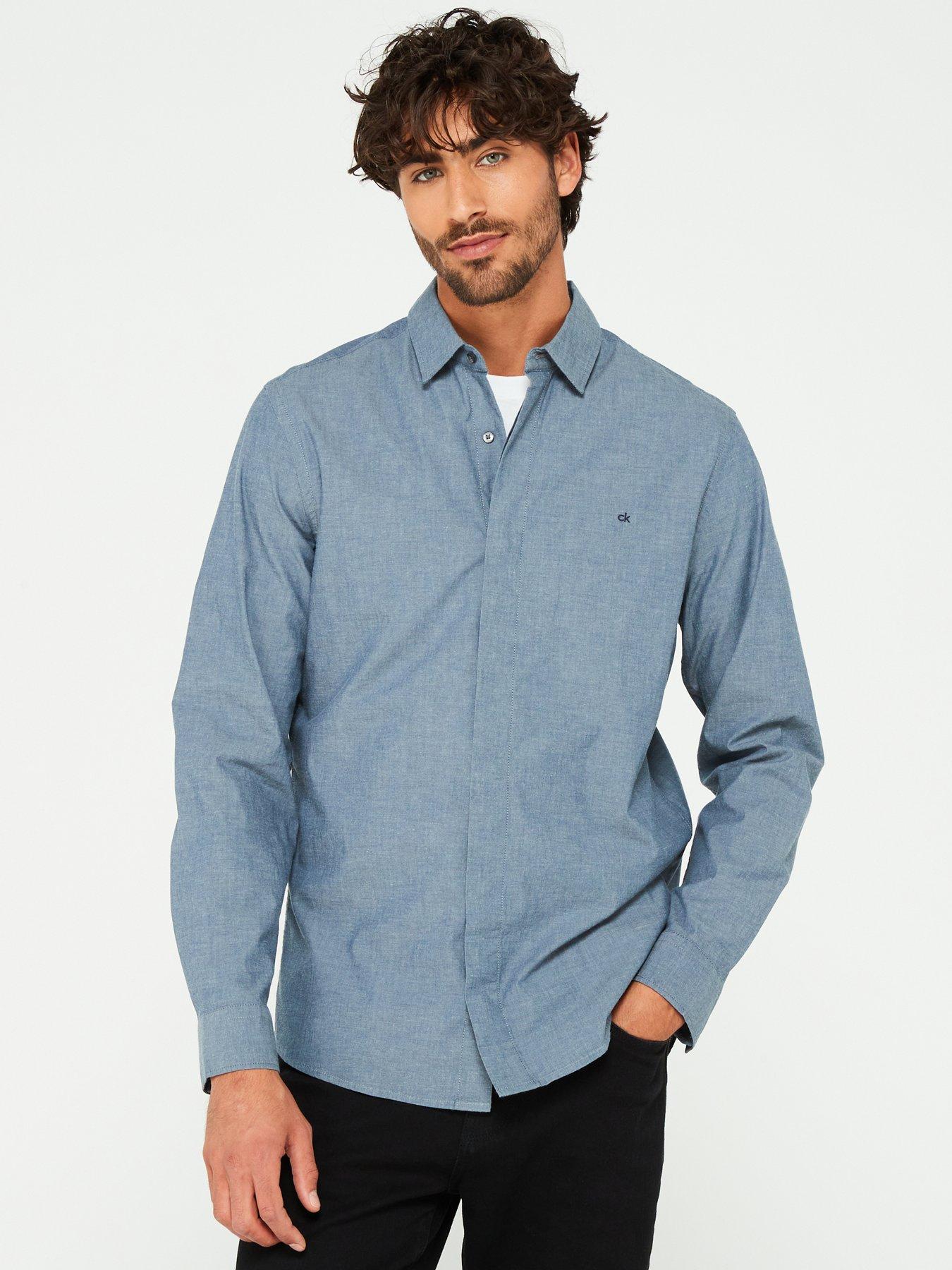 calvin-klein-calvin-klein-concealed-placket-long-sleeve-chambray-shirt-dark-blue