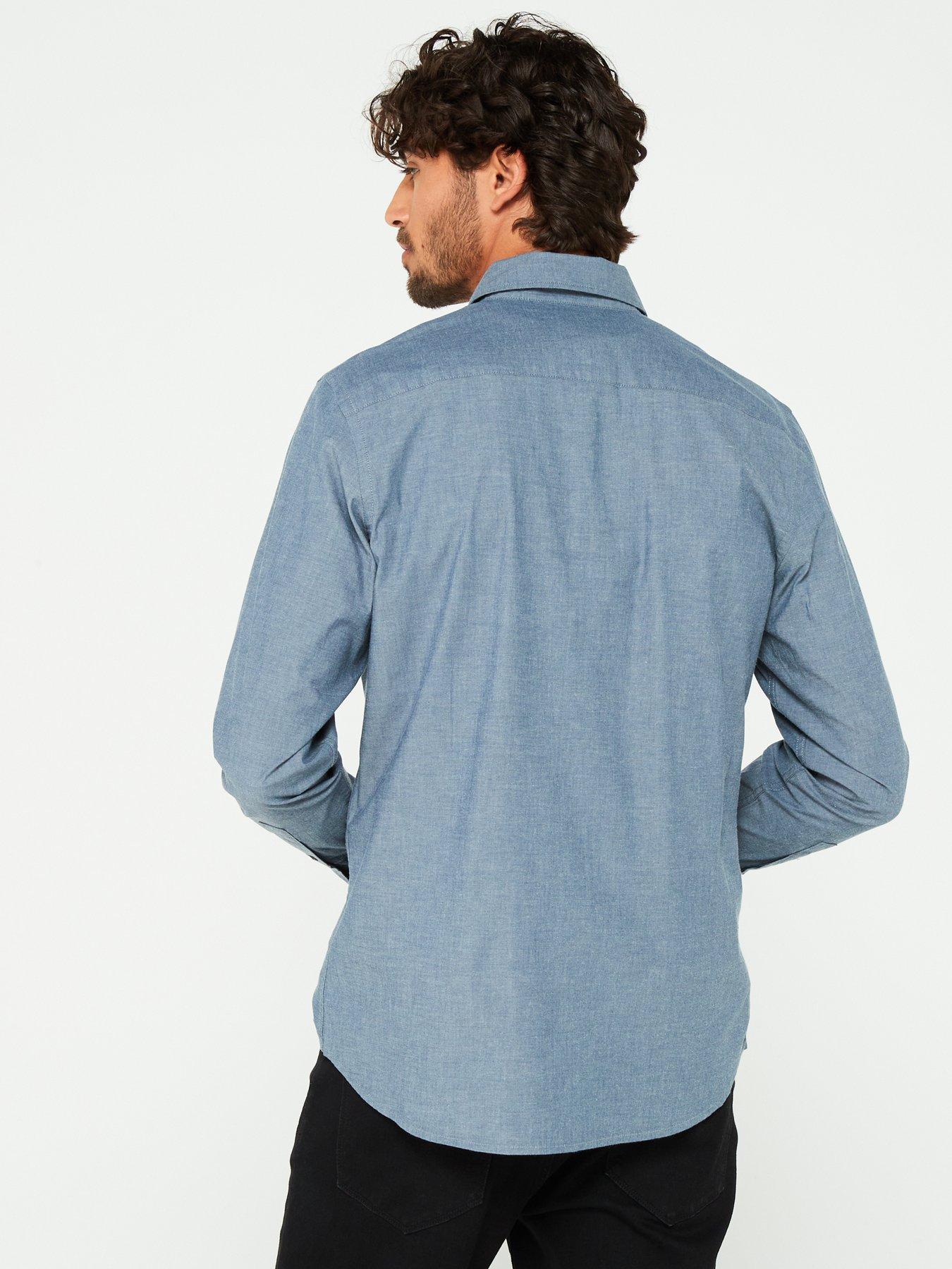 calvin-klein-calvin-klein-concealed-placket-long-sleeve-chambray-shirt-dark-bluestillFront