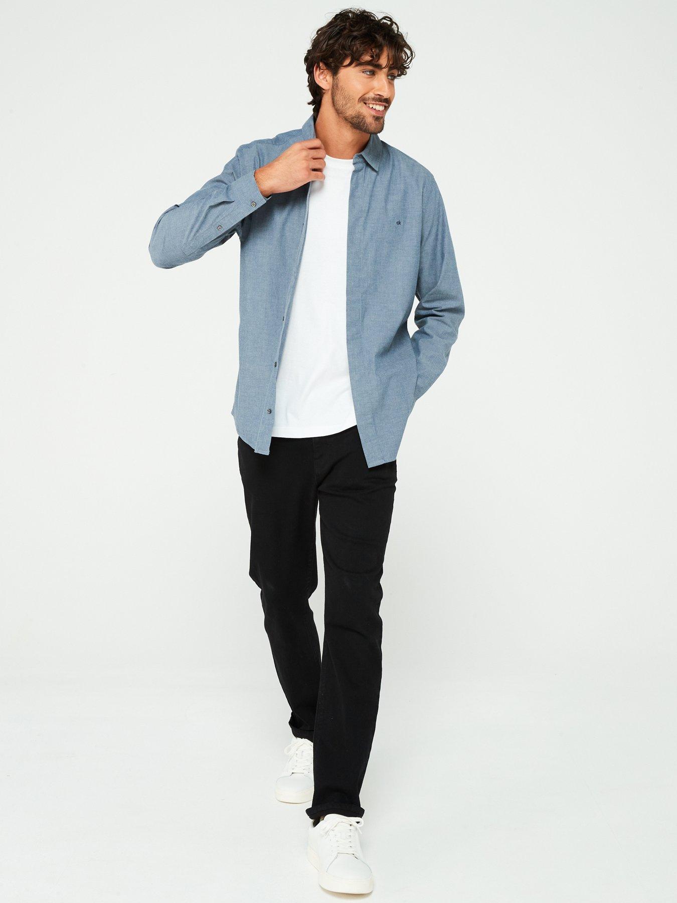 calvin-klein-calvin-klein-concealed-placket-long-sleeve-chambray-shirt-dark-blueback