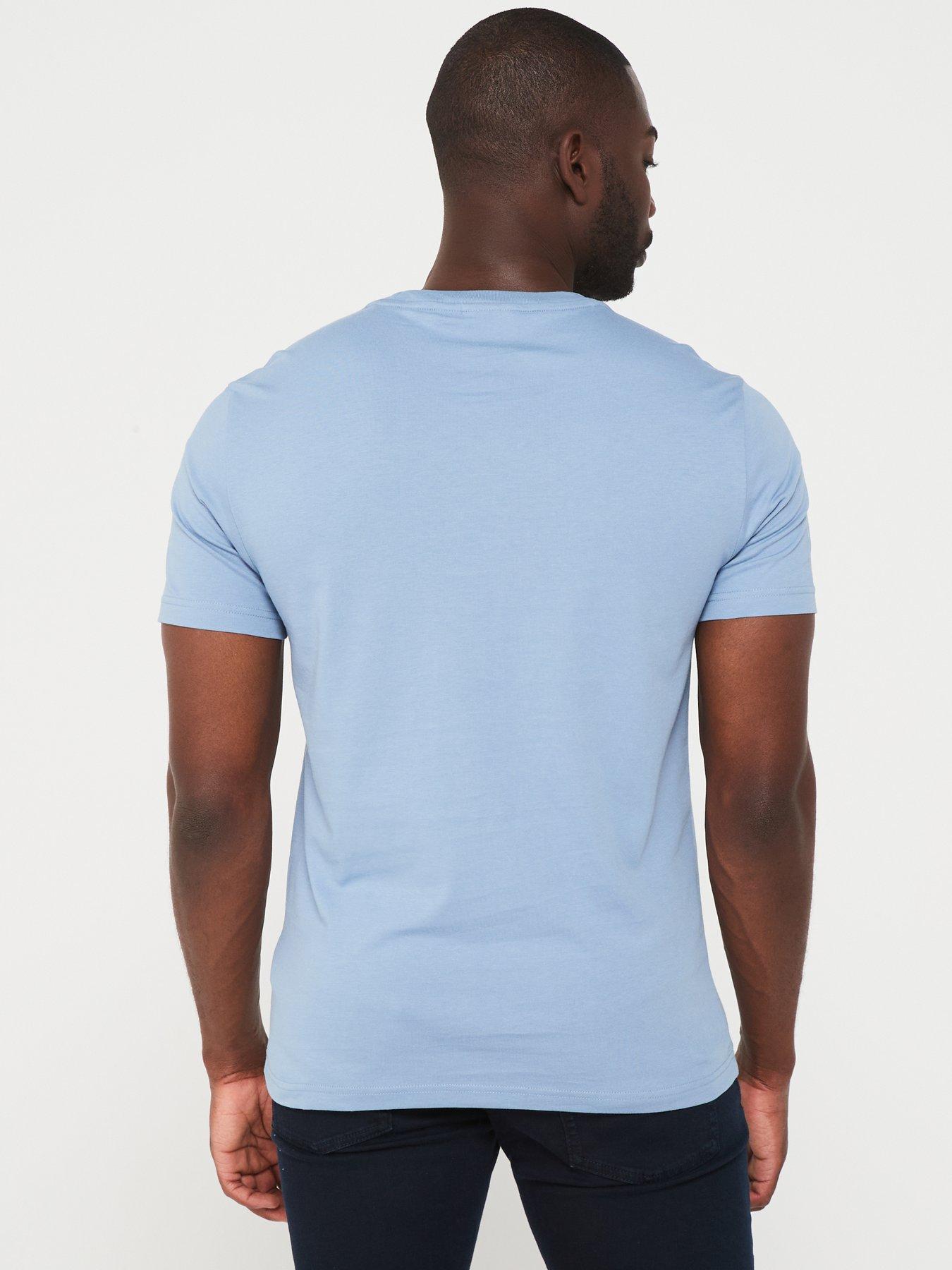 calvin-klein-calvin-klein-raised-line-centre-logo-t-shirt-light-bluestillFront