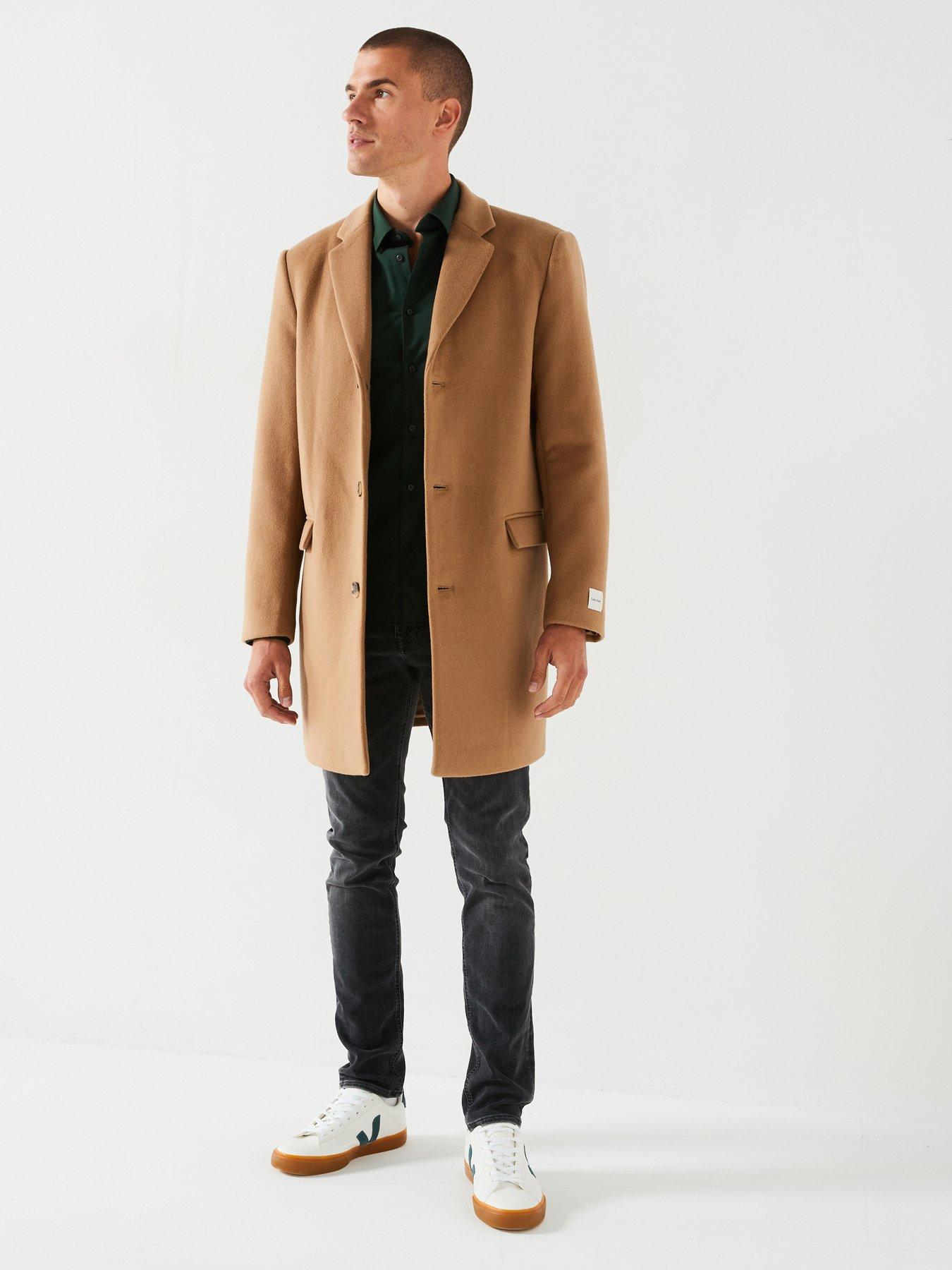 calvin-klein-calvin-klein-fine-wool-blend-overcoat-khakioutfit