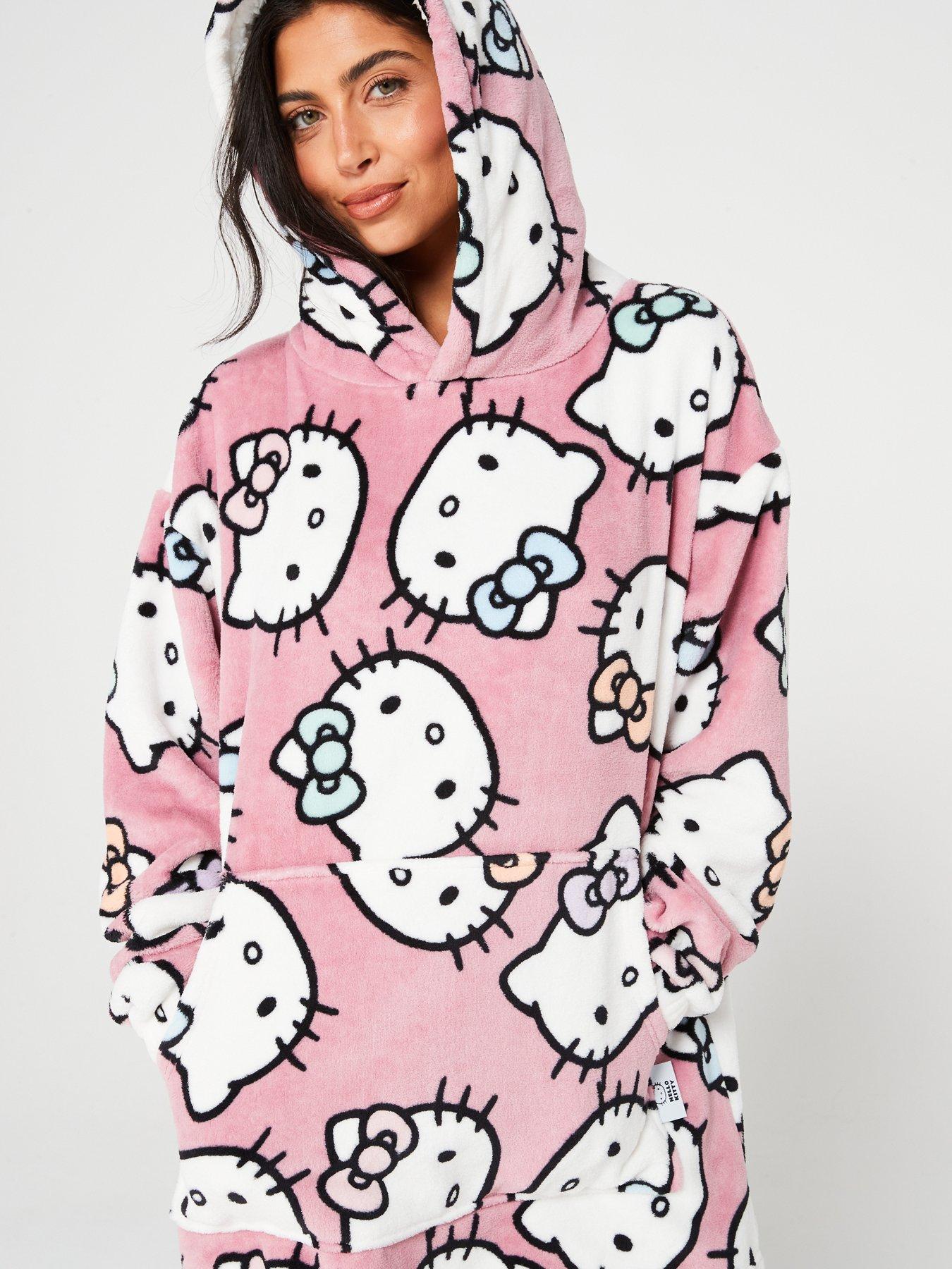 hello-kitty-ladies-hello-kitty-fleece-hooded-blanket-pinkoutfit