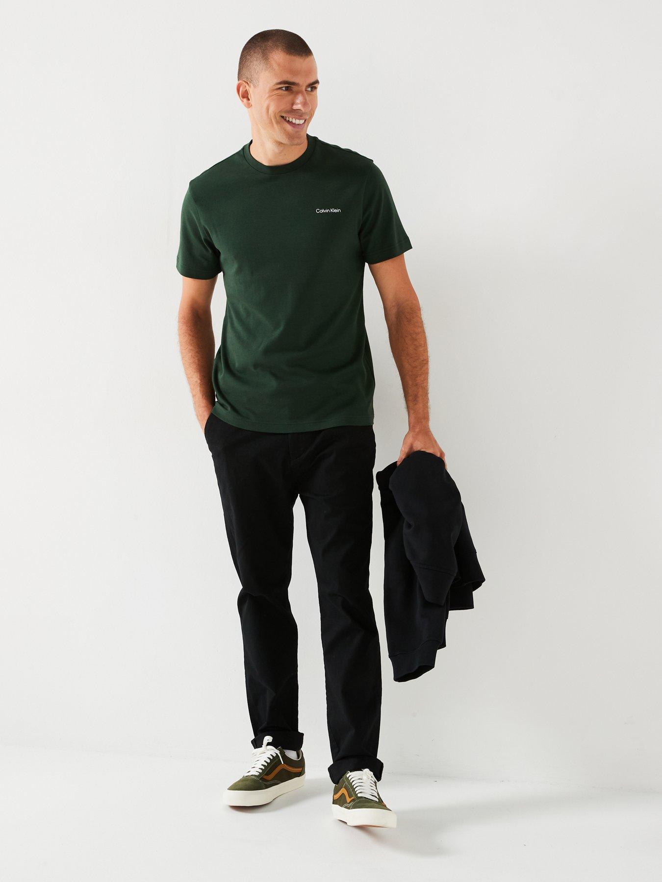 calvin-klein-calvin-klein-micro-left-chest-logo-interlock-t-shirt-dark-greenback