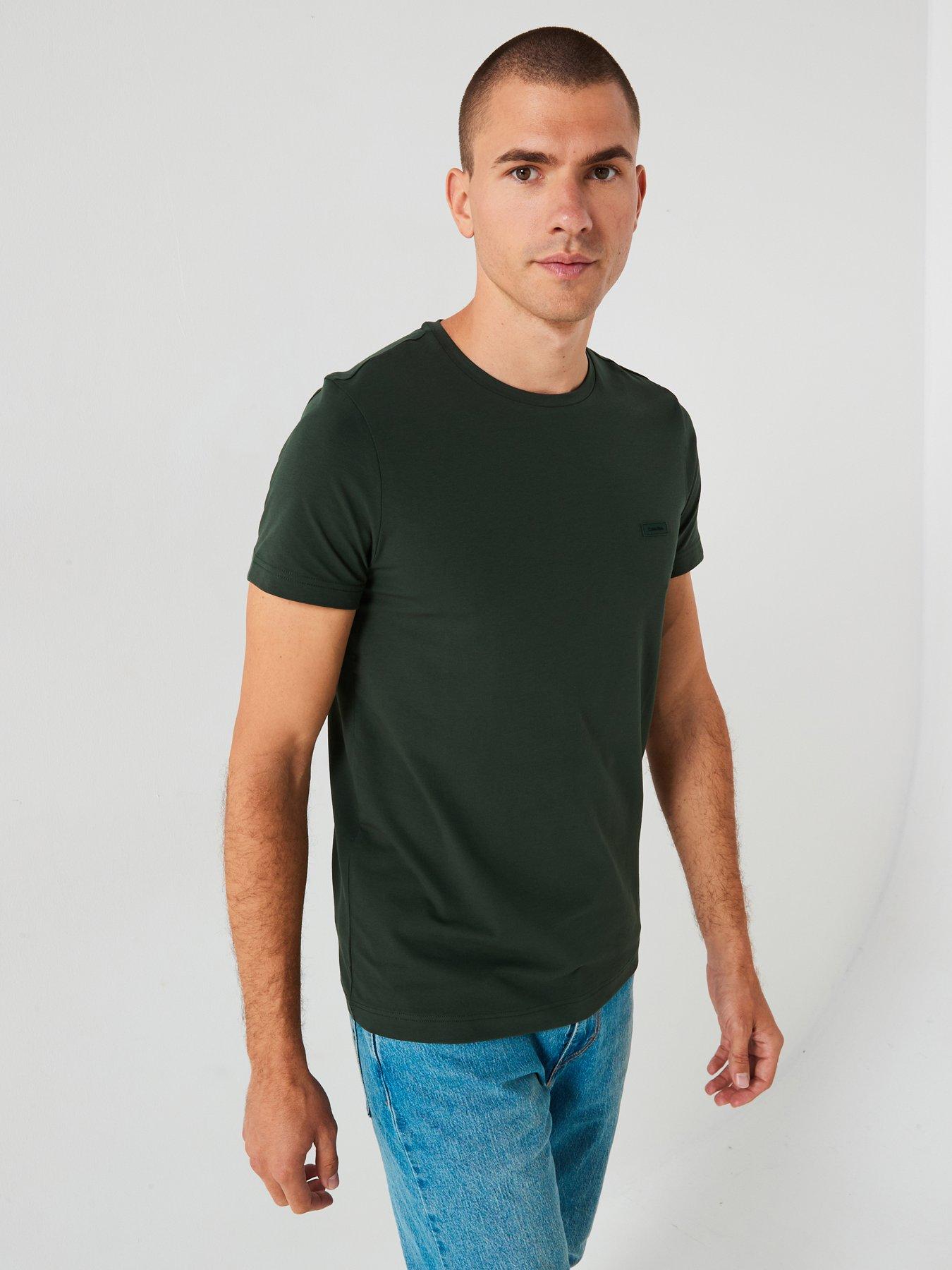 calvin-klein-calvin-klein-stretch-slim-fit-left-chest-logo-t-shirt-dark-green