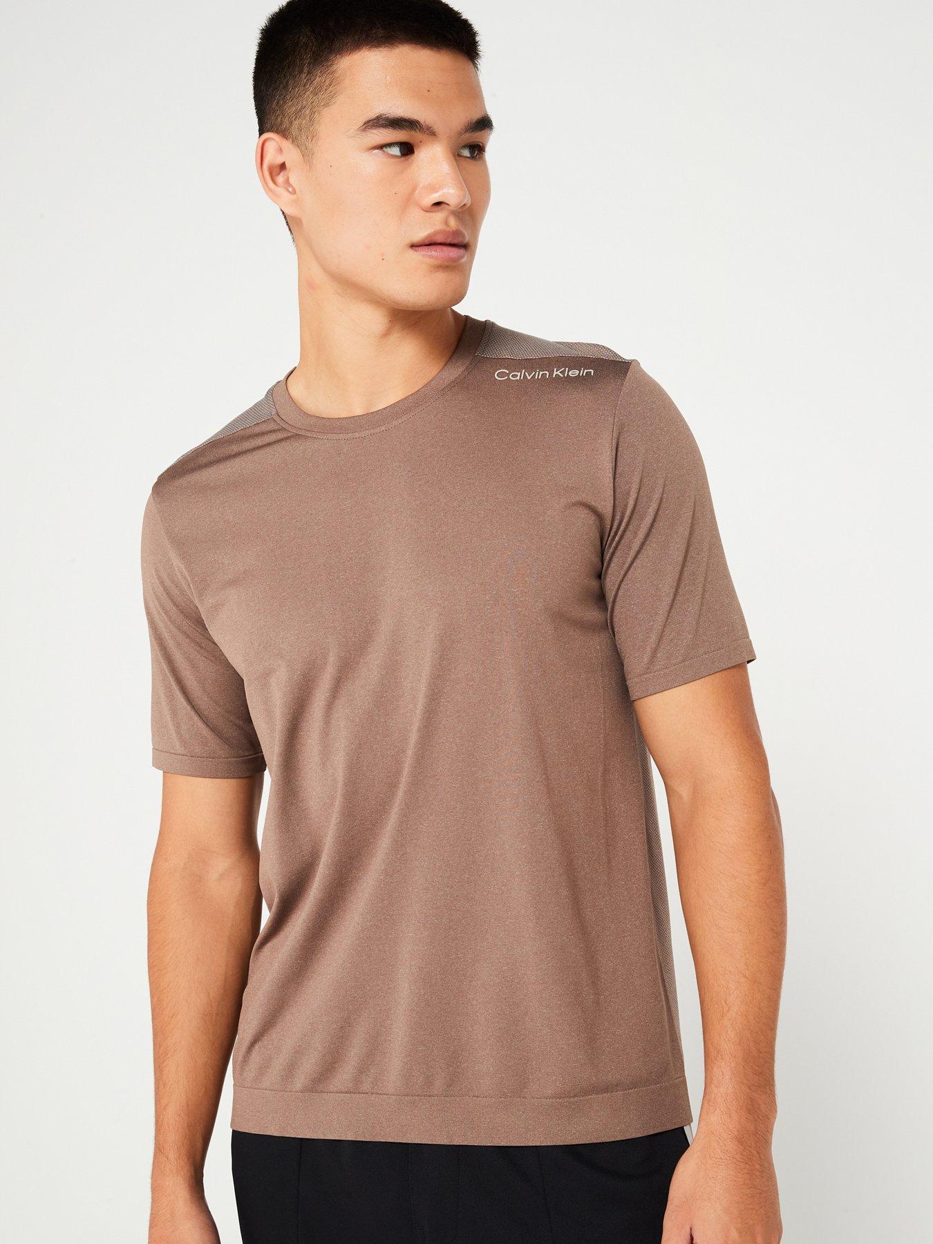 calvin-klein-sport-calvin-klein-sport-seamless-woven-t-shirt-brown