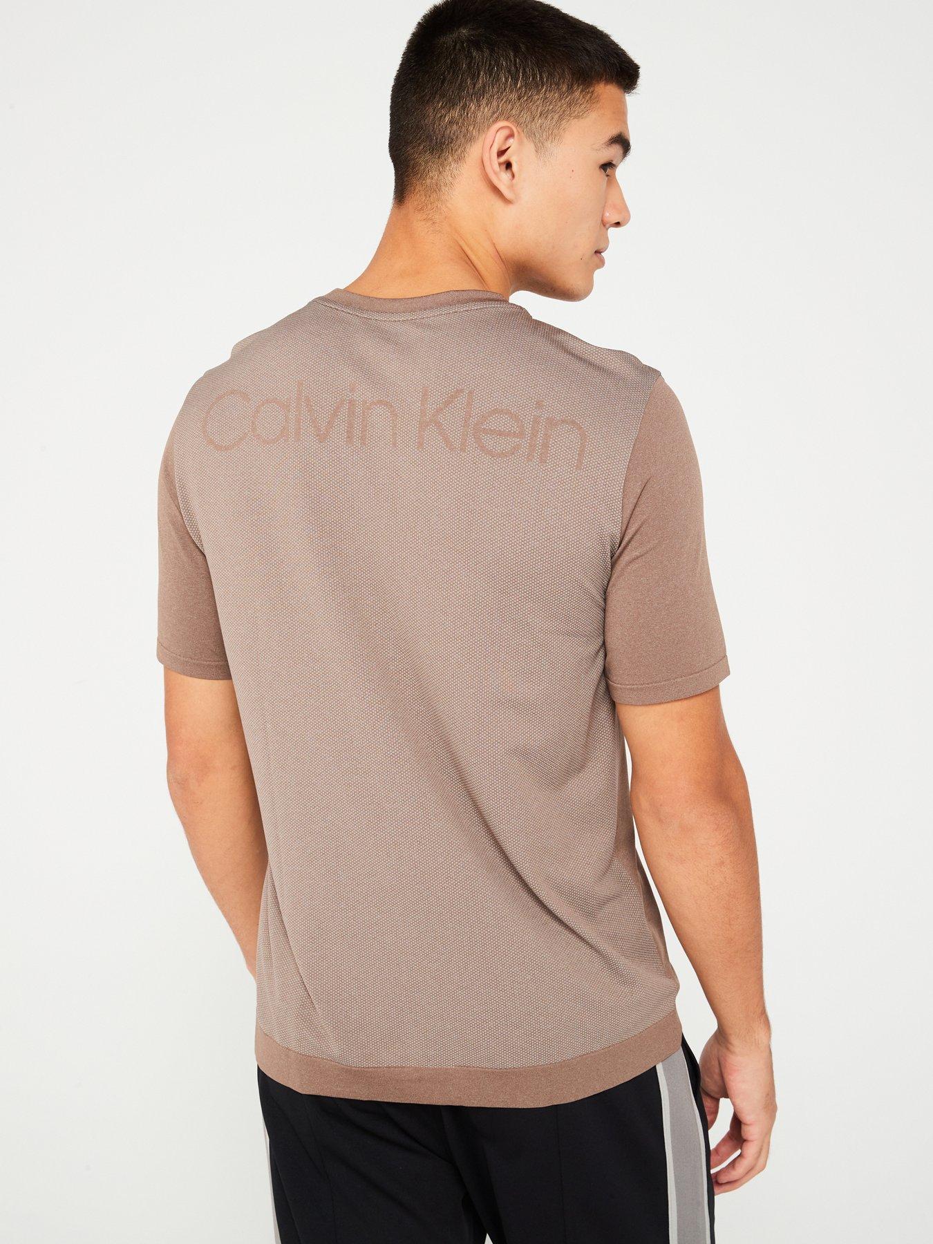 calvin-klein-sport-calvin-klein-sport-seamless-woven-t-shirt-brownstillFront