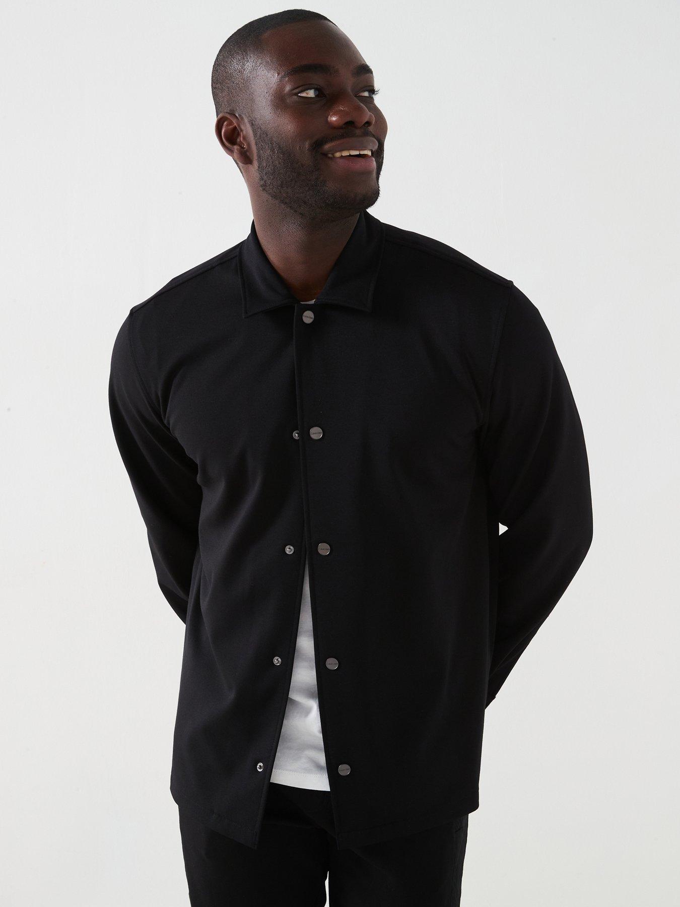 calvin-klein-calvin-klein-comfort-knit-button-thru-overshirt-black