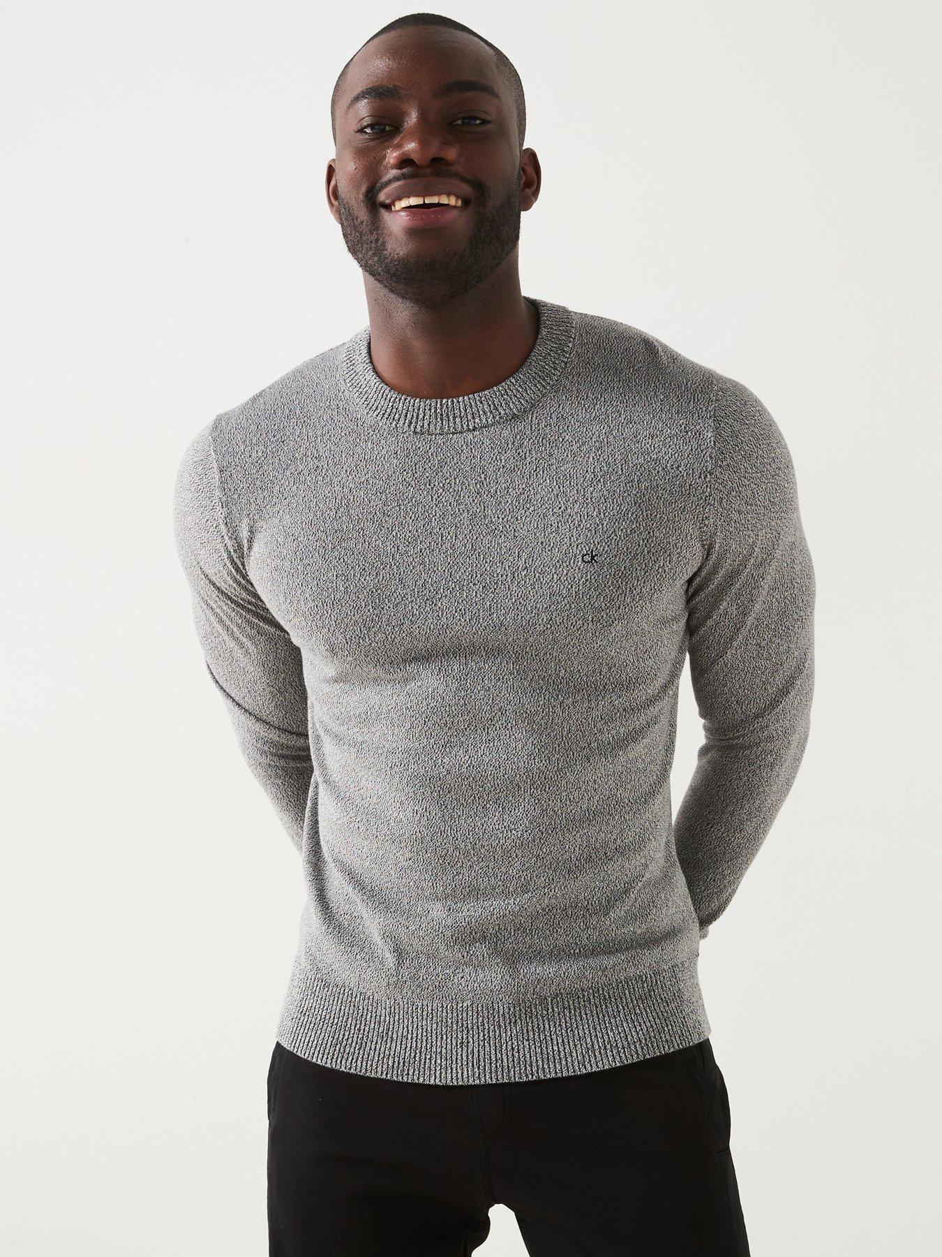 calvin-klein-knittednbspmouline-textured-logonbspjumper-greyblackfront