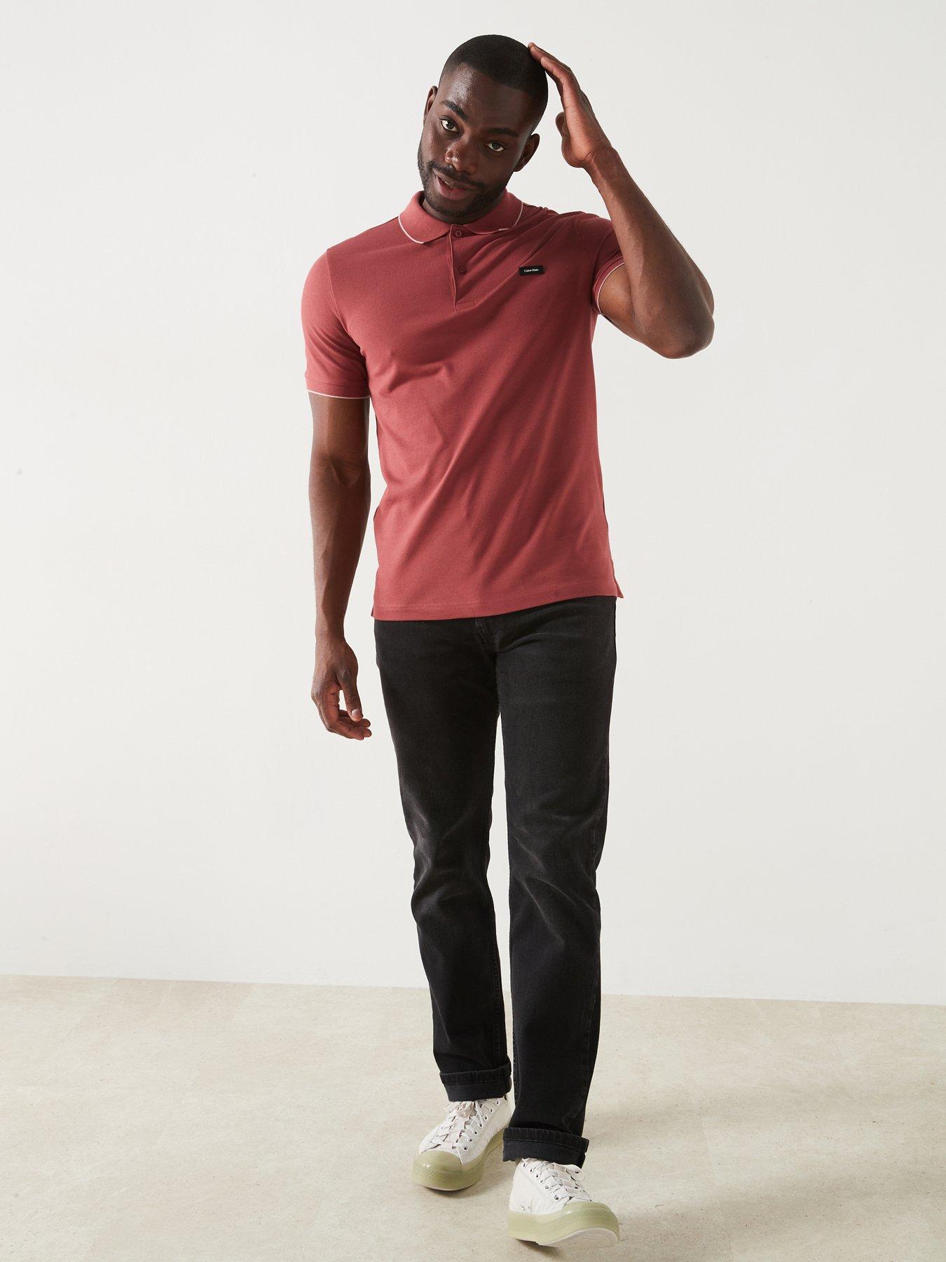 calvin-klein-stretch-pique-tipping-polo-shirt-dark-orangeback