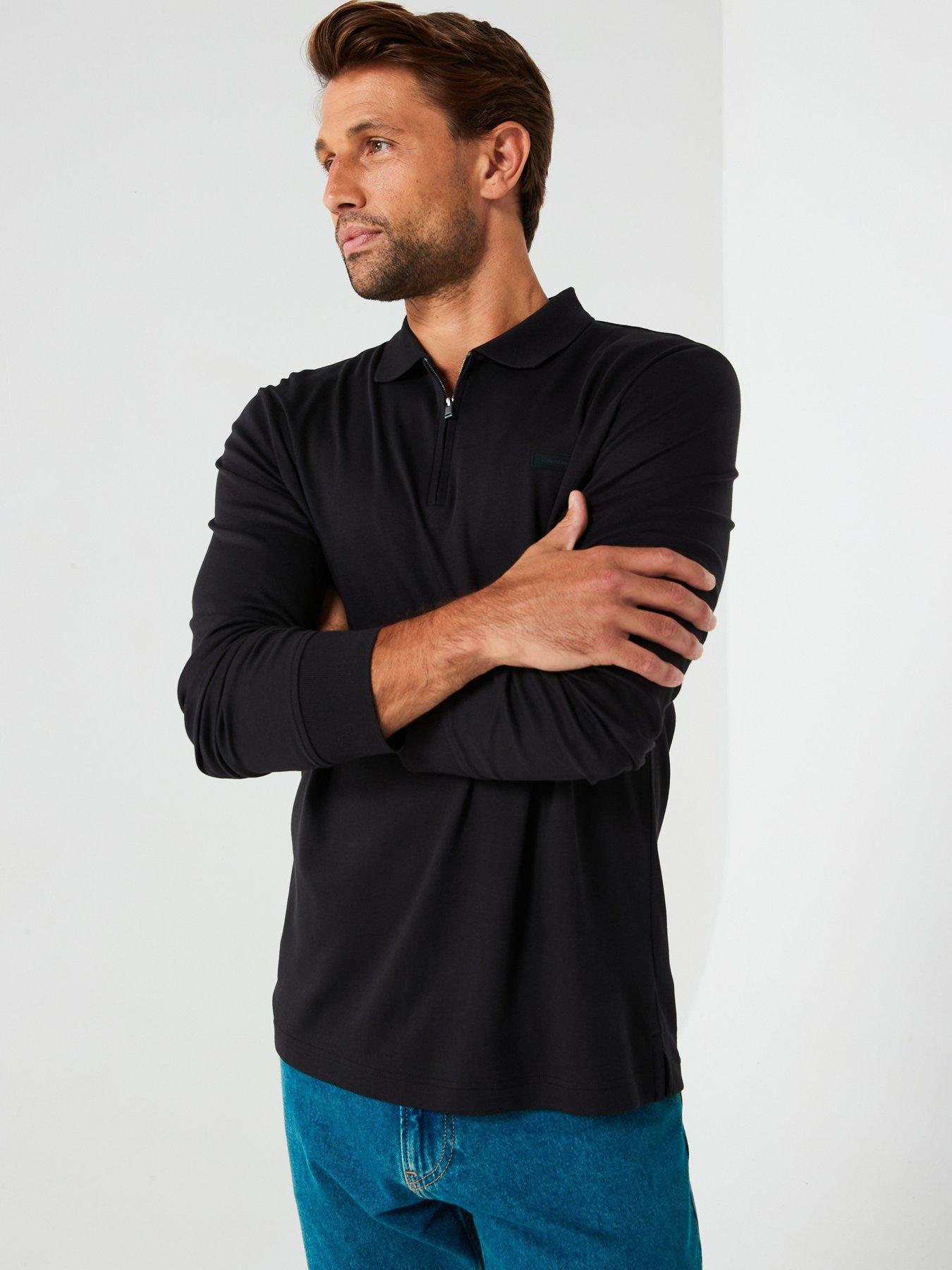 calvin-klein-calvin-klein-liquid-touch-14-zip-long-sleeve-polo-shirt-black