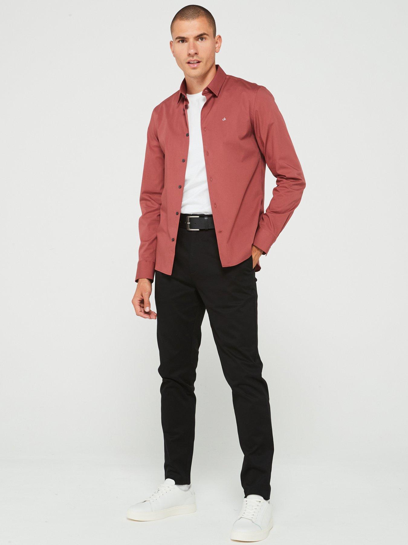 calvin-klein-calvin-klein-poplin-stretch-slim-fit-shirt-dark-orange