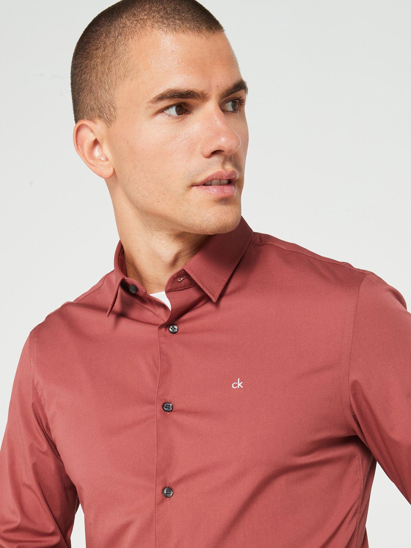 calvin-klein-calvin-klein-poplin-stretch-slim-fit-shirt-dark-orangeoutfit