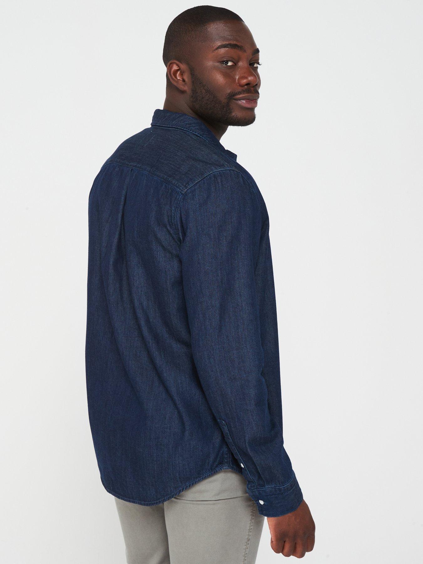 calvin-klein-calvin-klein-chambray-lightweight-denim-shirt-dark-washstillFront