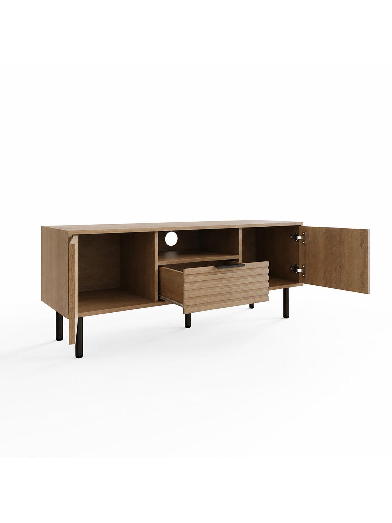 Image 3 of 7 of GFW Nervata TV Unit - fits up to 50 inch TV&nbsp;- Oak&nbsp;- FSC&reg; Certified