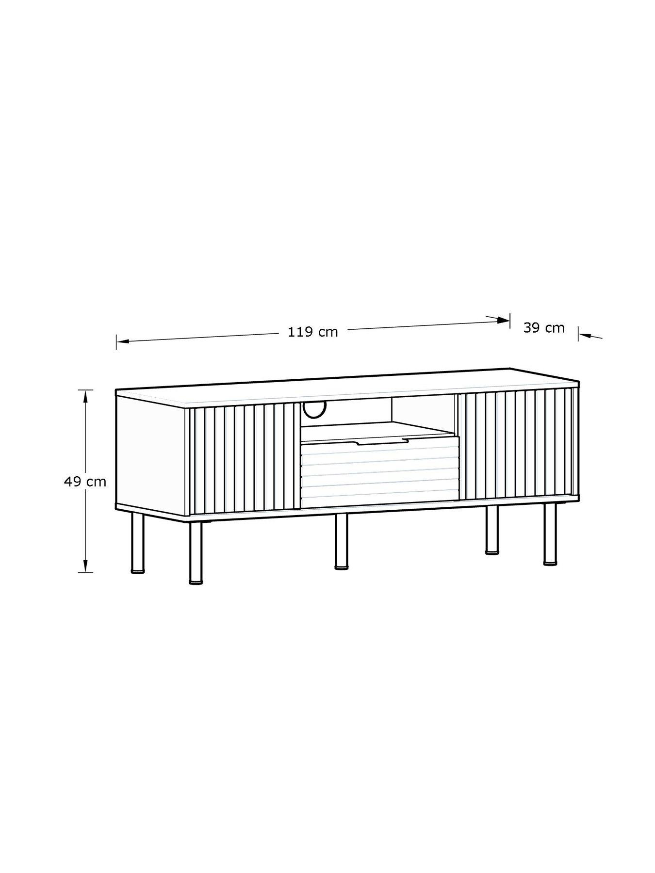 Image 7 of 7 of GFW Nervata TV Unit - fits up to 50 inch TV&nbsp;- Oak&nbsp;- FSC&reg; Certified