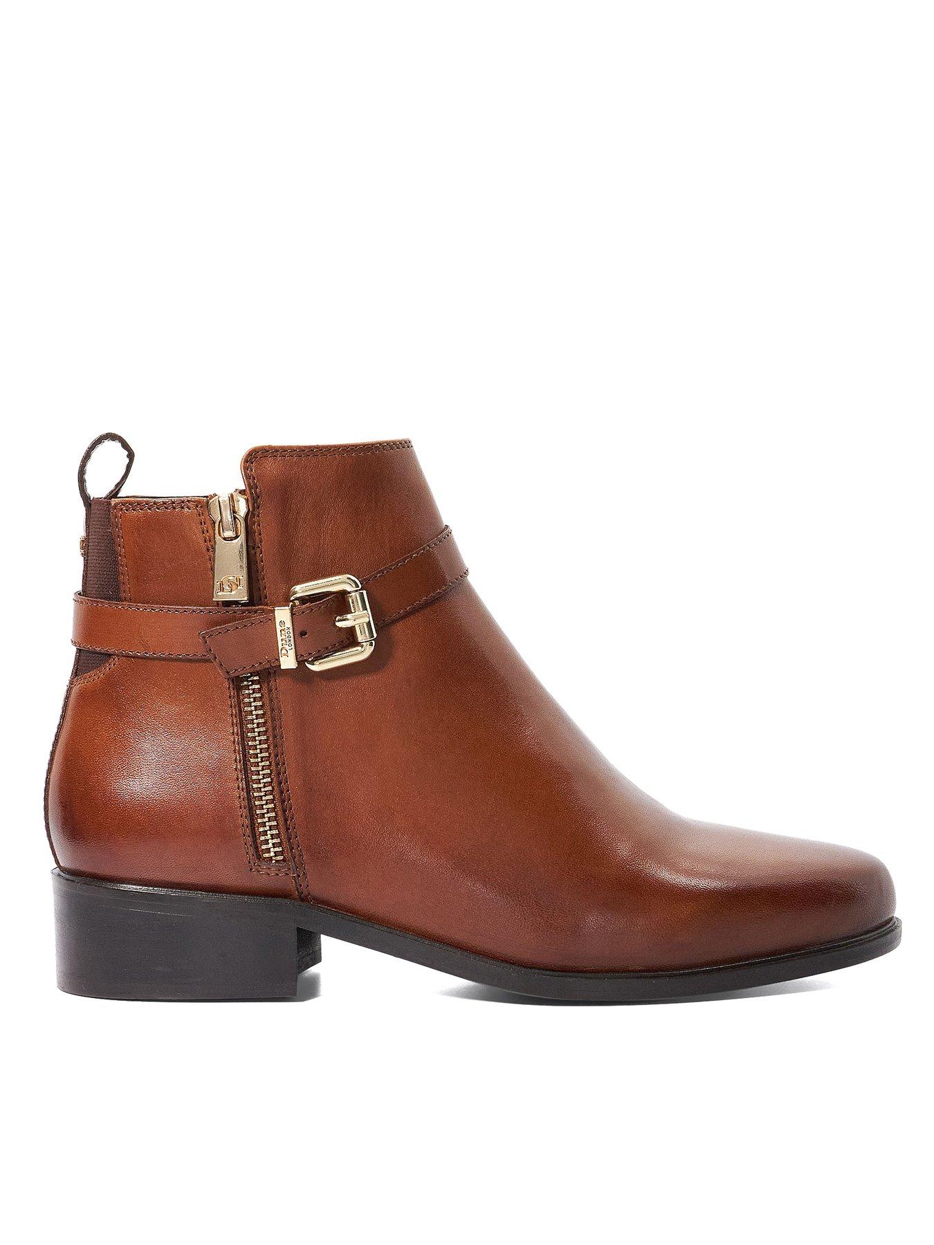 Dune tan ankle boots best sale