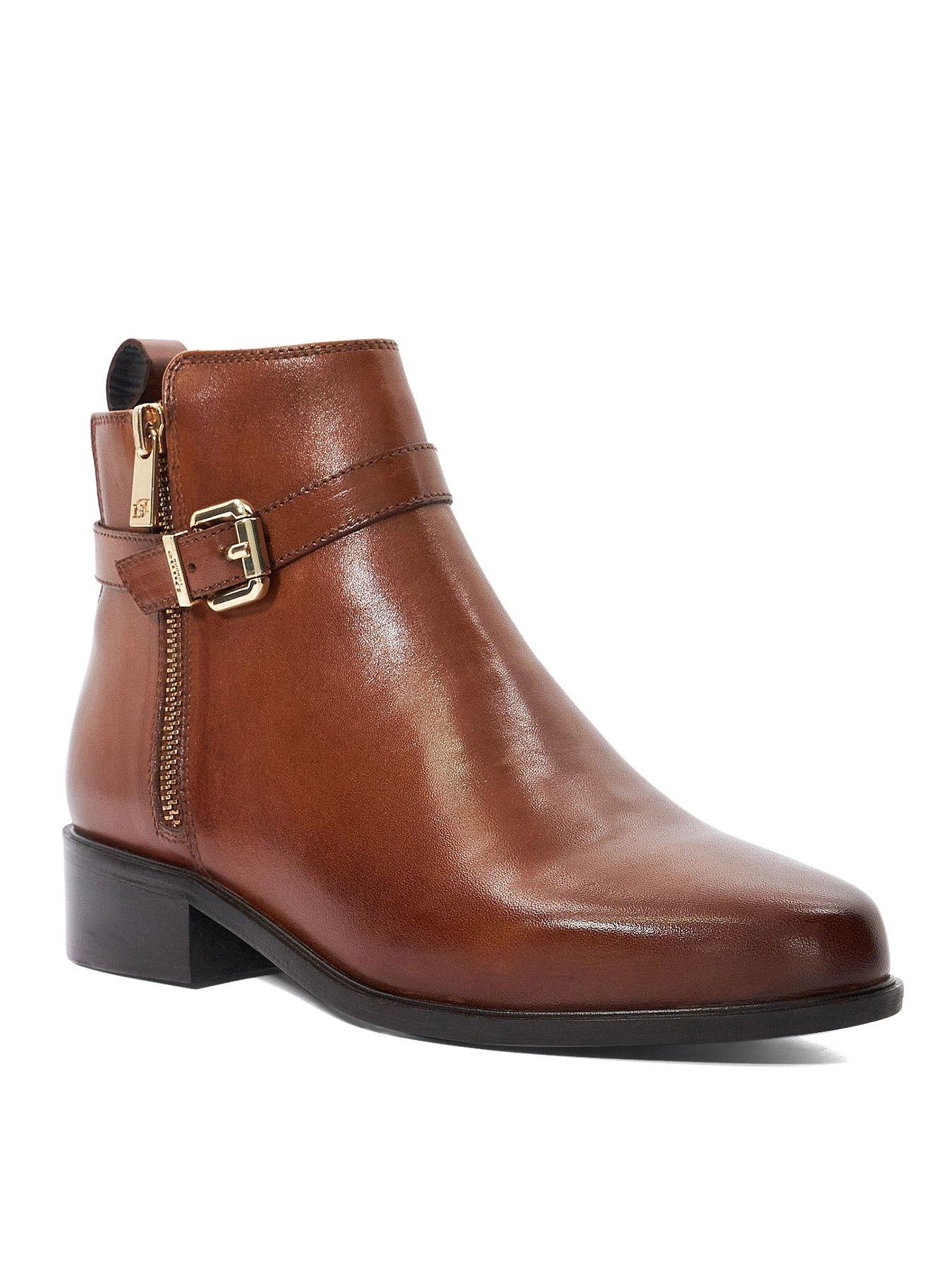 dune-london-pepi-buckle-side-casual-ankle-boots-dark-tanstillFront