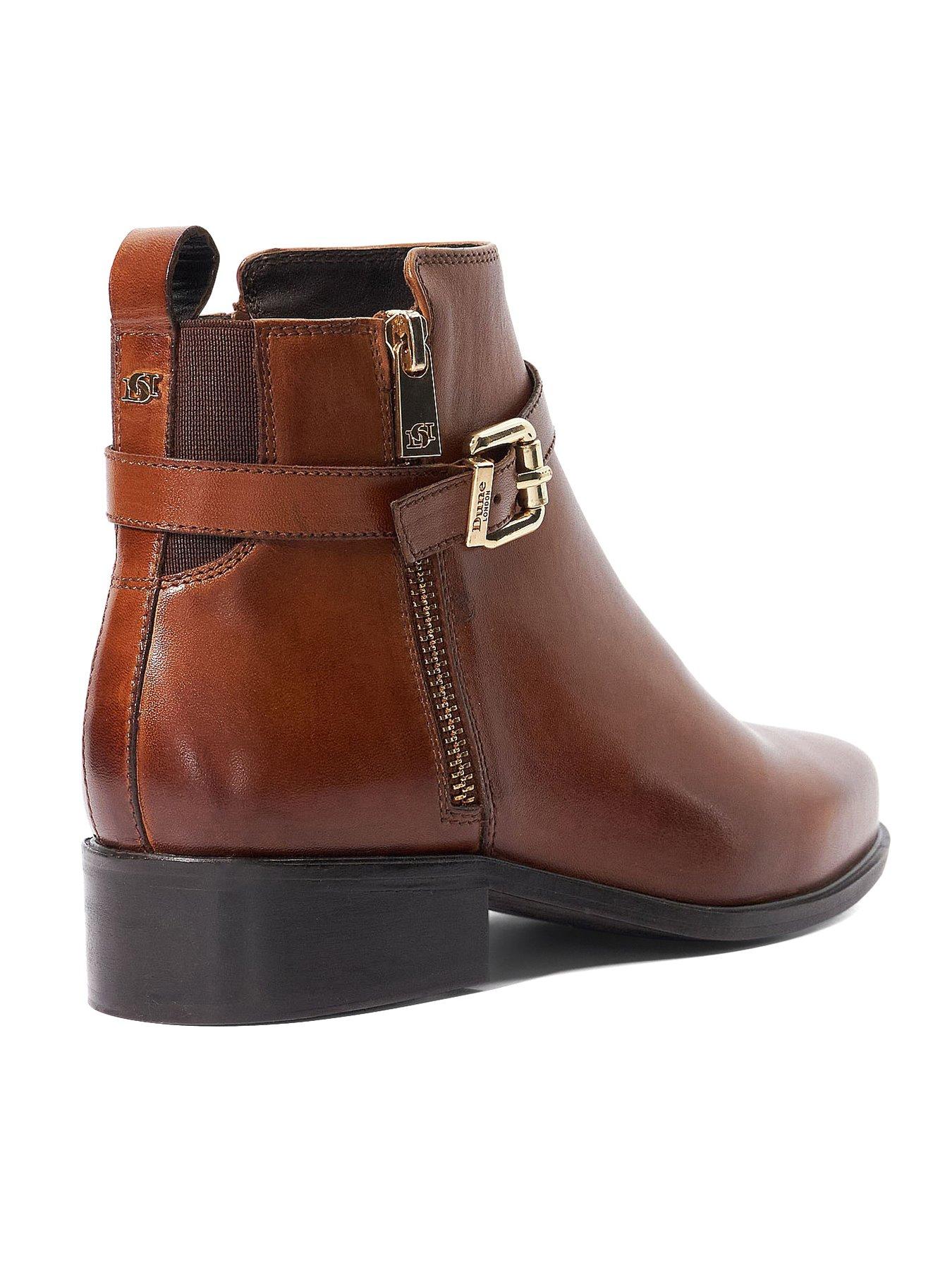 dune-london-pepi-buckle-side-casual-ankle-boots-dark-tanback