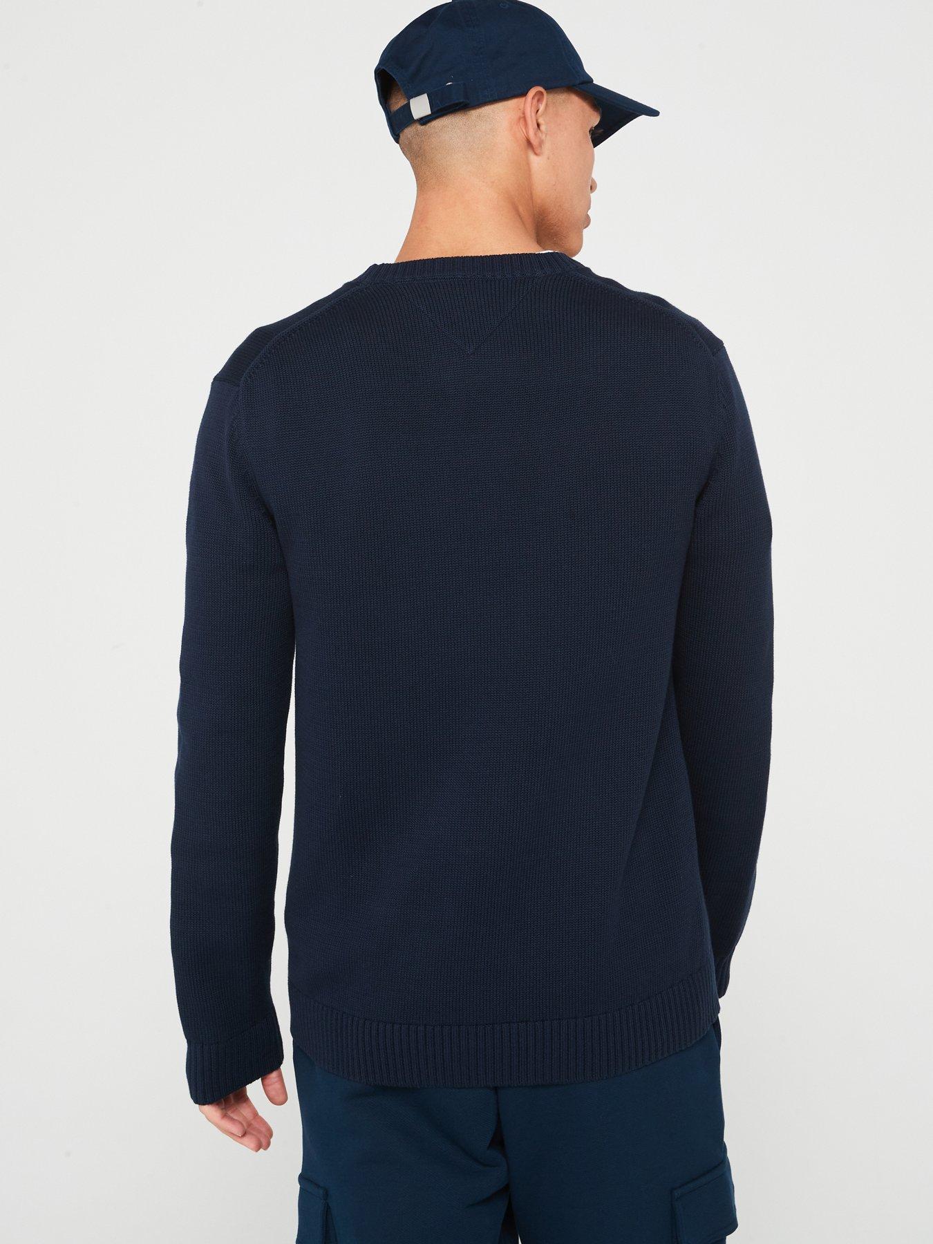 tommy-jeans-tommy-jeans-slim-fit-flag-crew-knitted-jumper-navystillFront