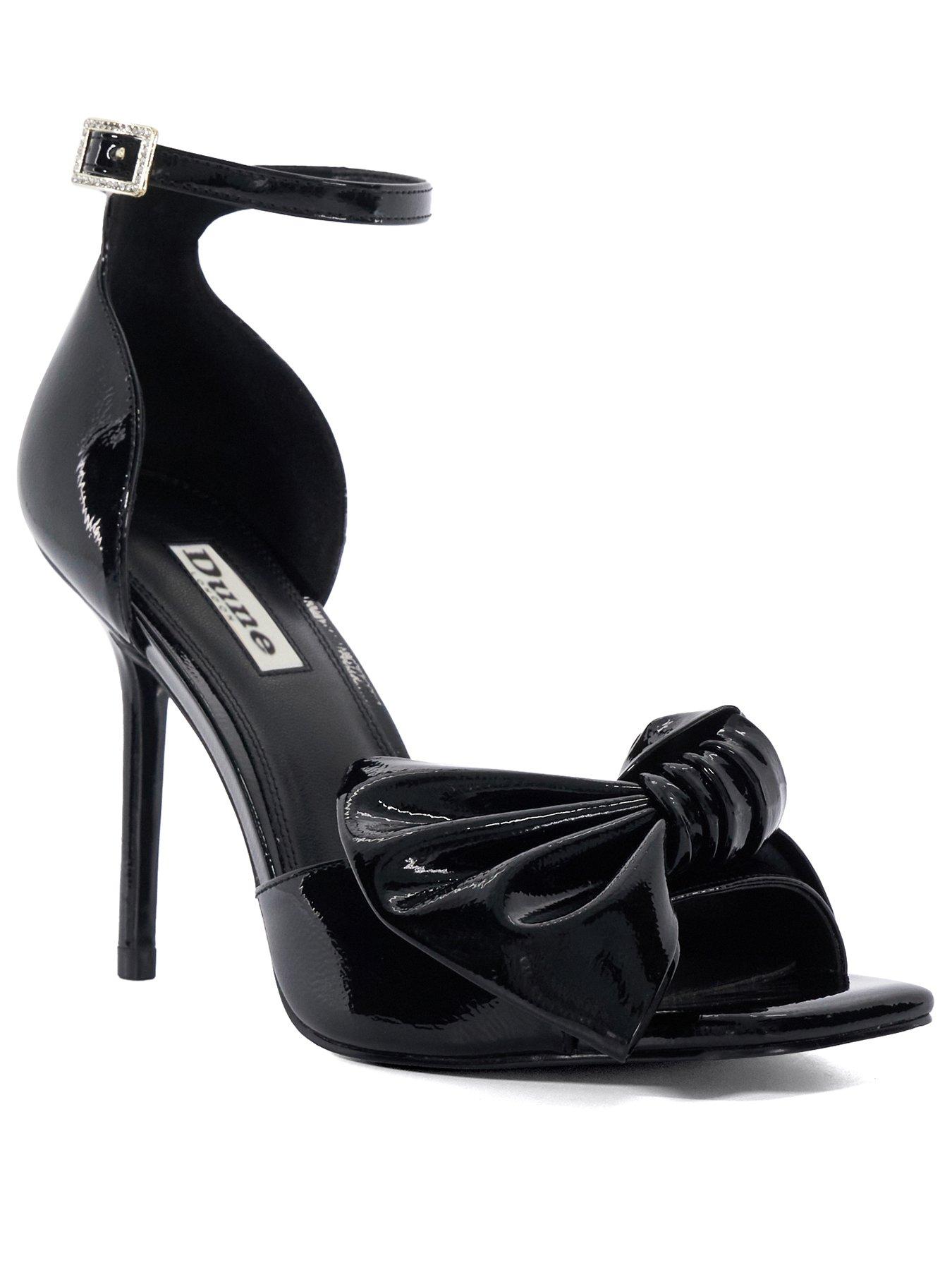 dune-london-mannequin-bow-front-heeled-sandals-blackstillFront