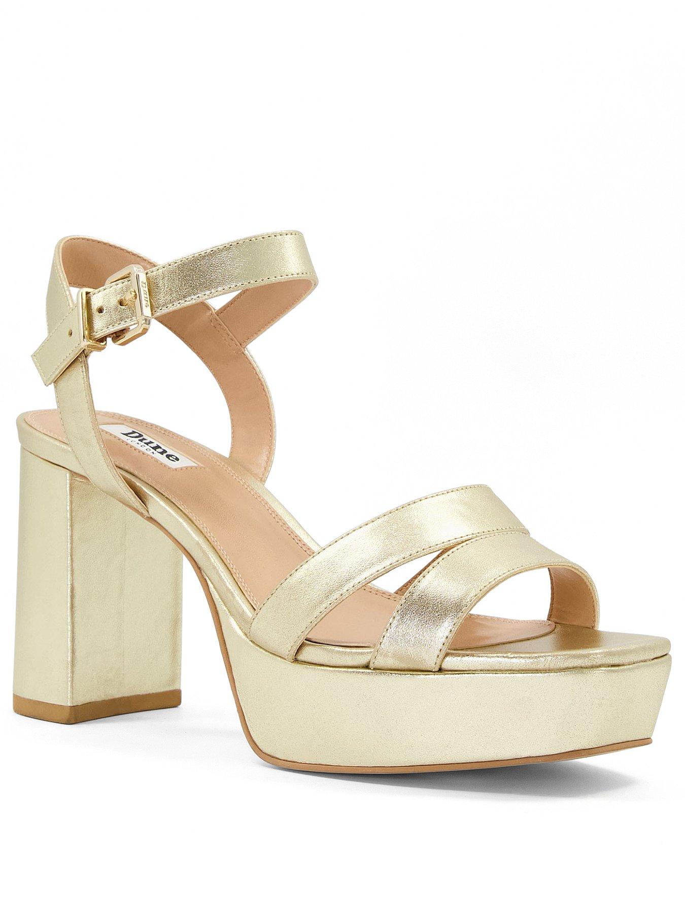 dune-london-molten-leather-mid-platform-sandals-goldstillFront