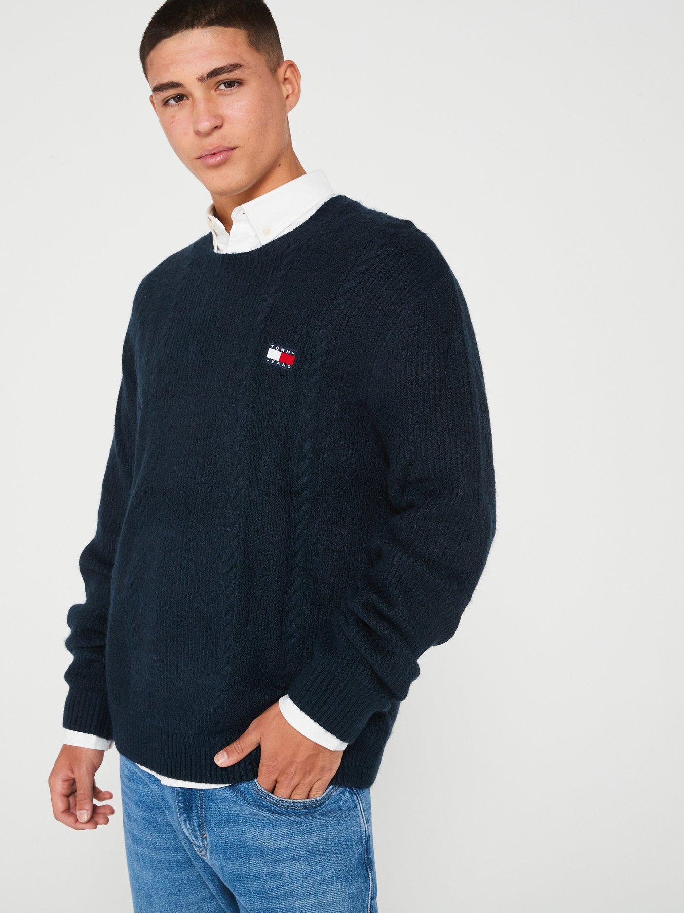 tommy-jeans-slim-fit-cable-knitted-jumper-navy