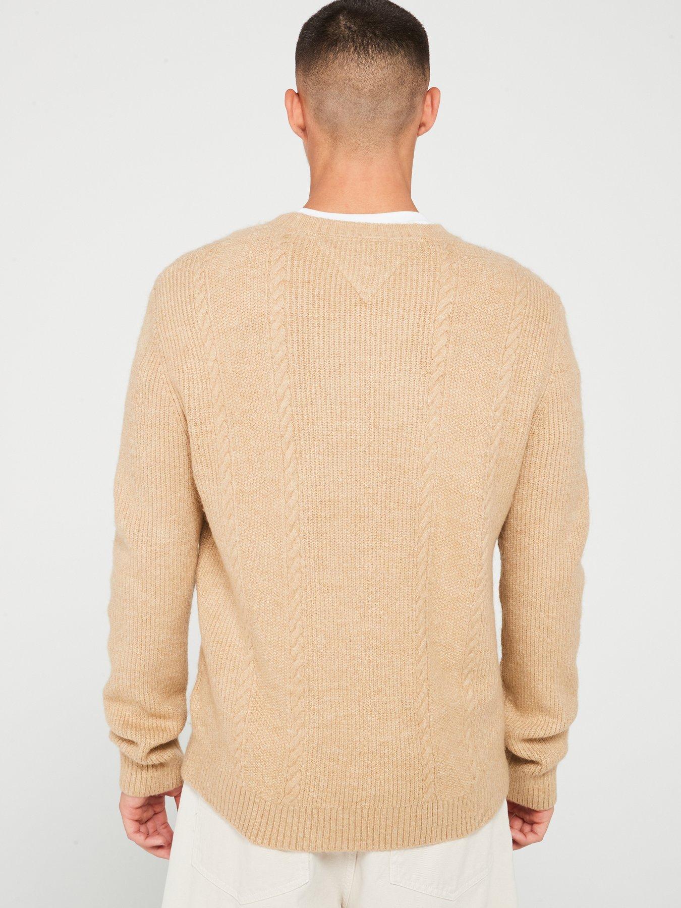 tommy-jeans-tommy-jeans-slim-fit-cable-knitted-jumper-beigestillFront