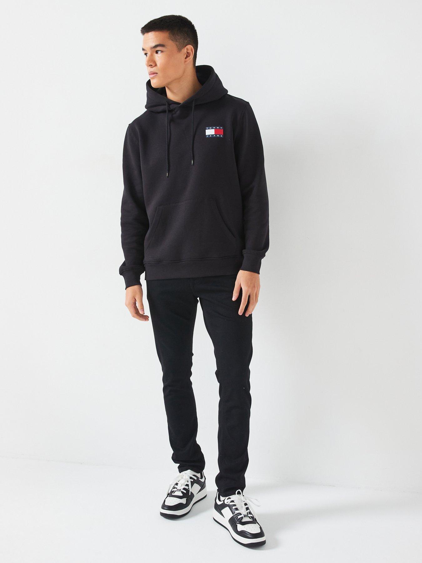 Image 3 of 5 of Tommy Jeans Regular Fit Badge Left Hoodie - Black