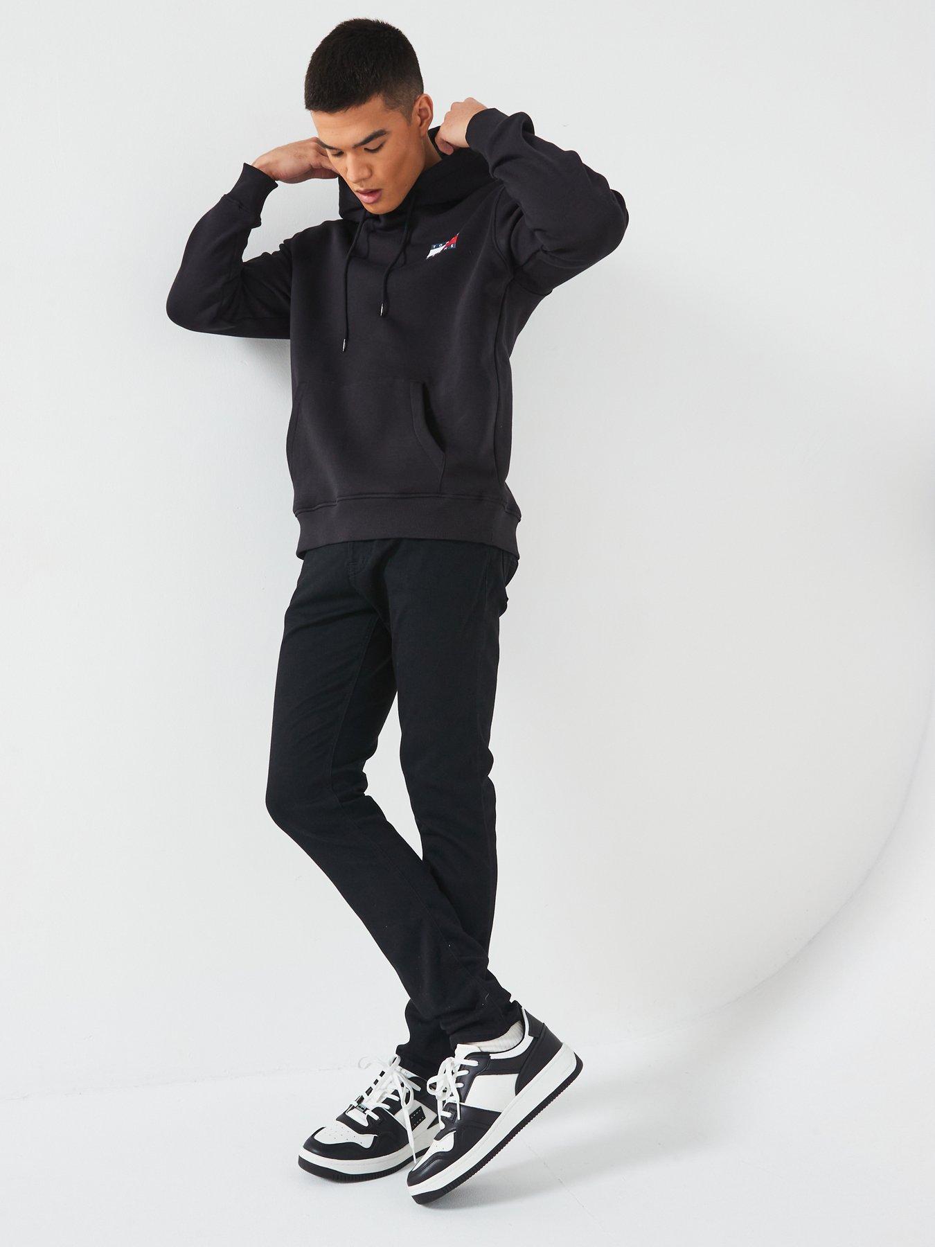 Image 5 of 5 of Tommy Jeans Regular Fit Badge Left Hoodie - Black