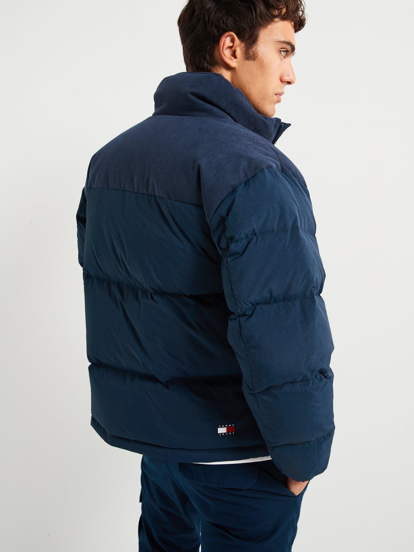 Image 2 of 6 of Tommy Jeans Tommy Jeans Cord Mix Alaska Puffer Jacket - Navy