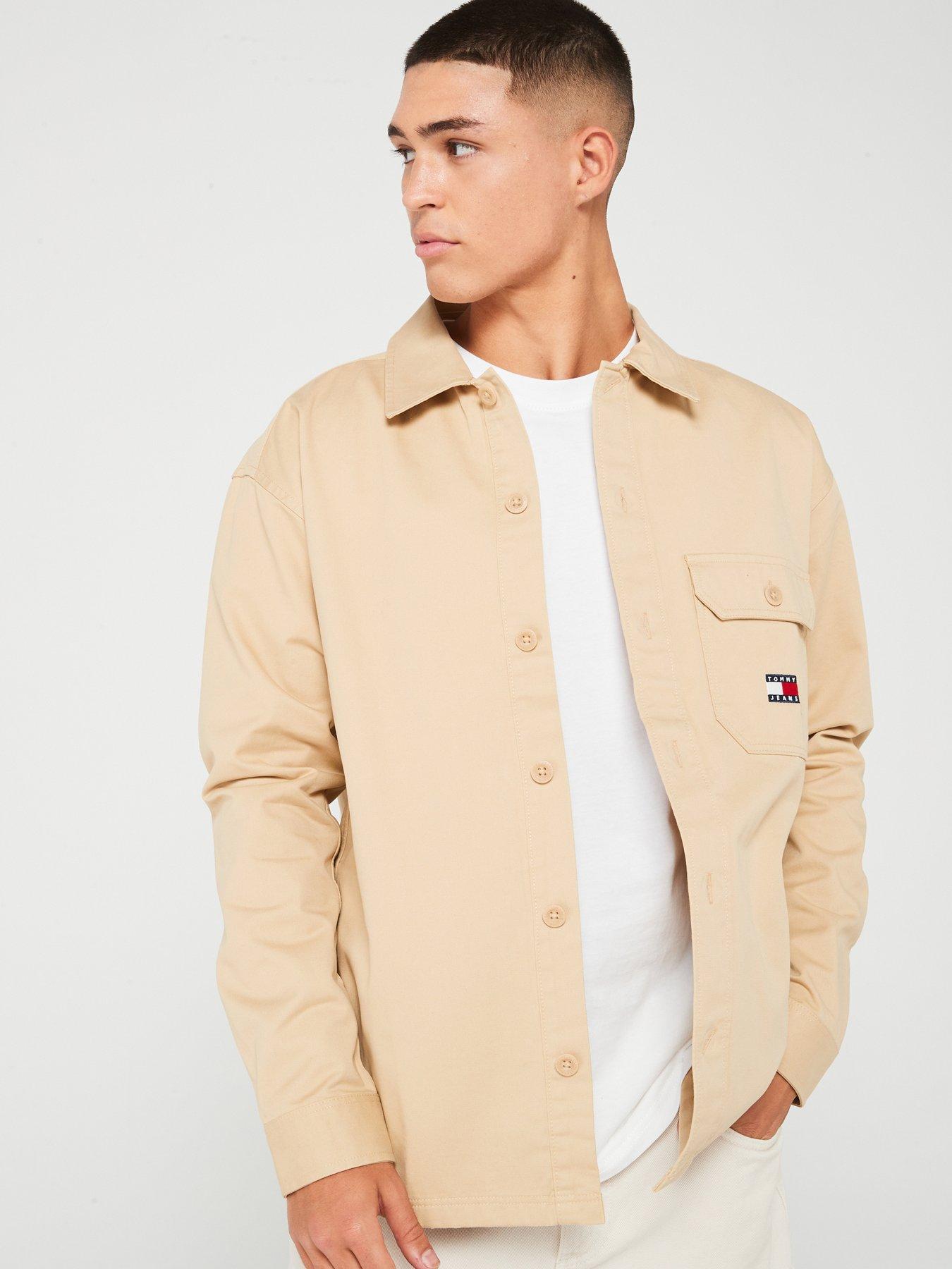 tommy-jeans-tommy-jeans-essential-solid-pocket-overshirt-beige