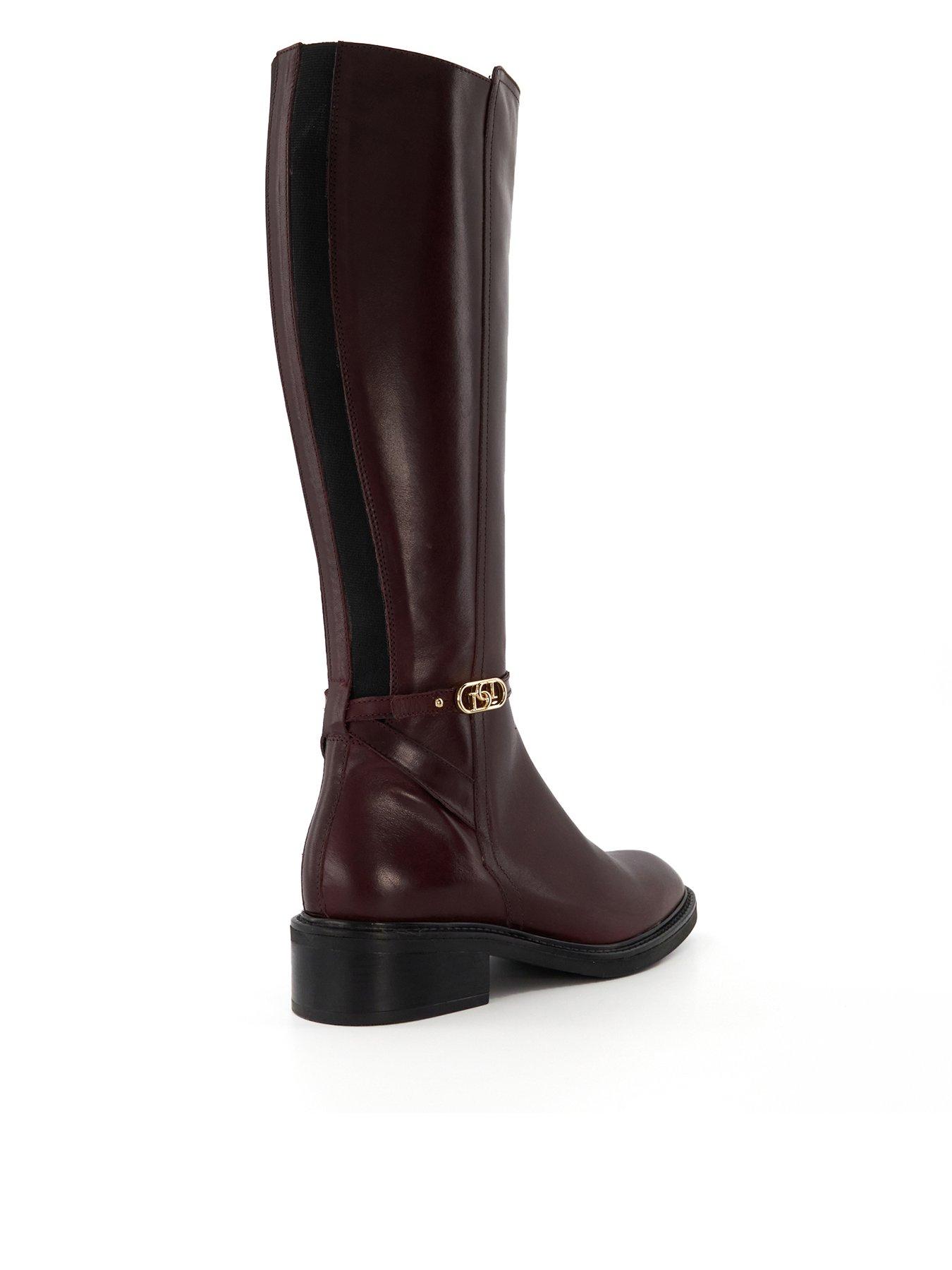 dune-london-tia-leather-branded-buckle-equestrian-boots-burgundyback