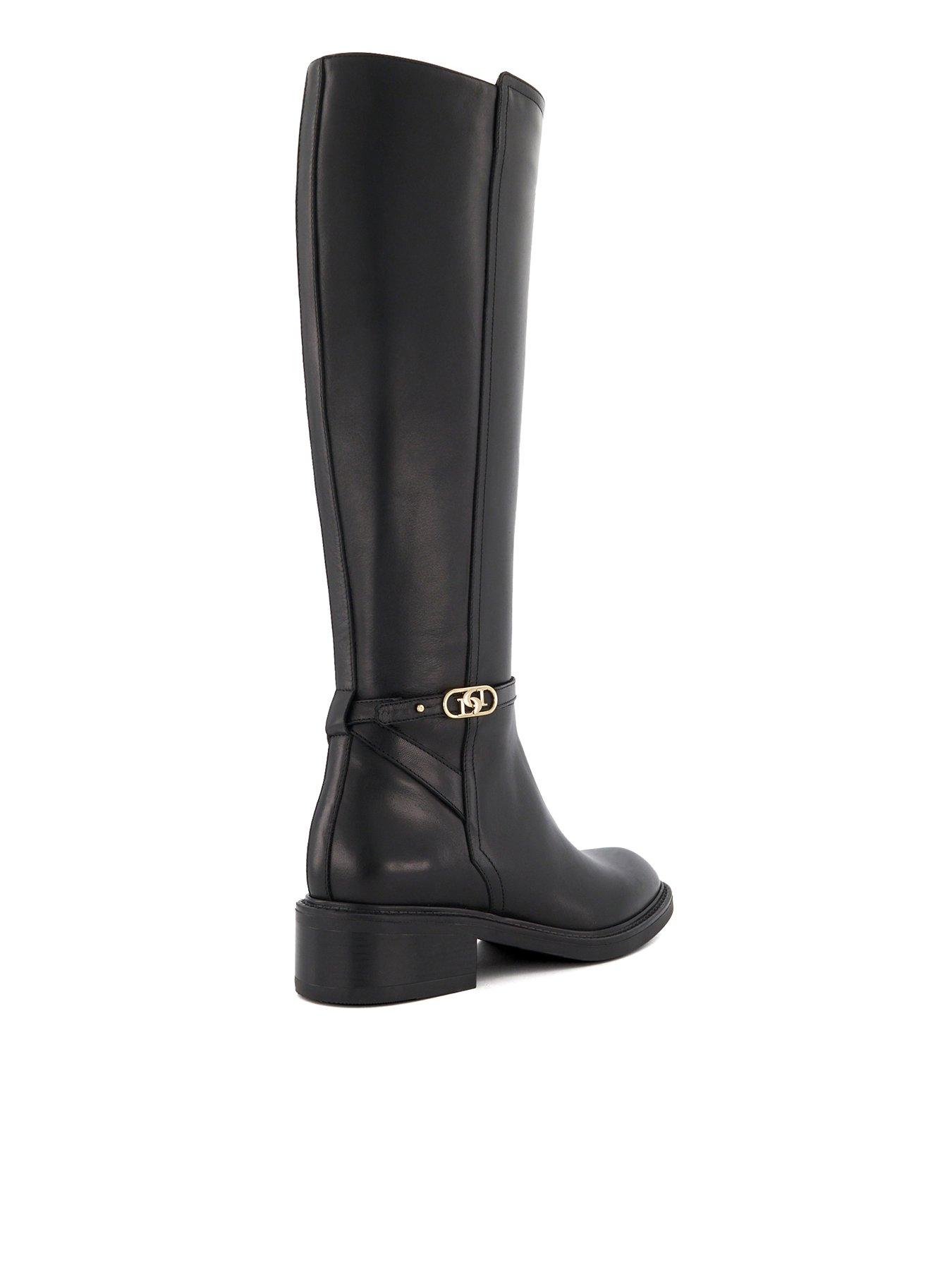 dune-london-tia-leather-branded-buckle-equestrian-boots-blackback