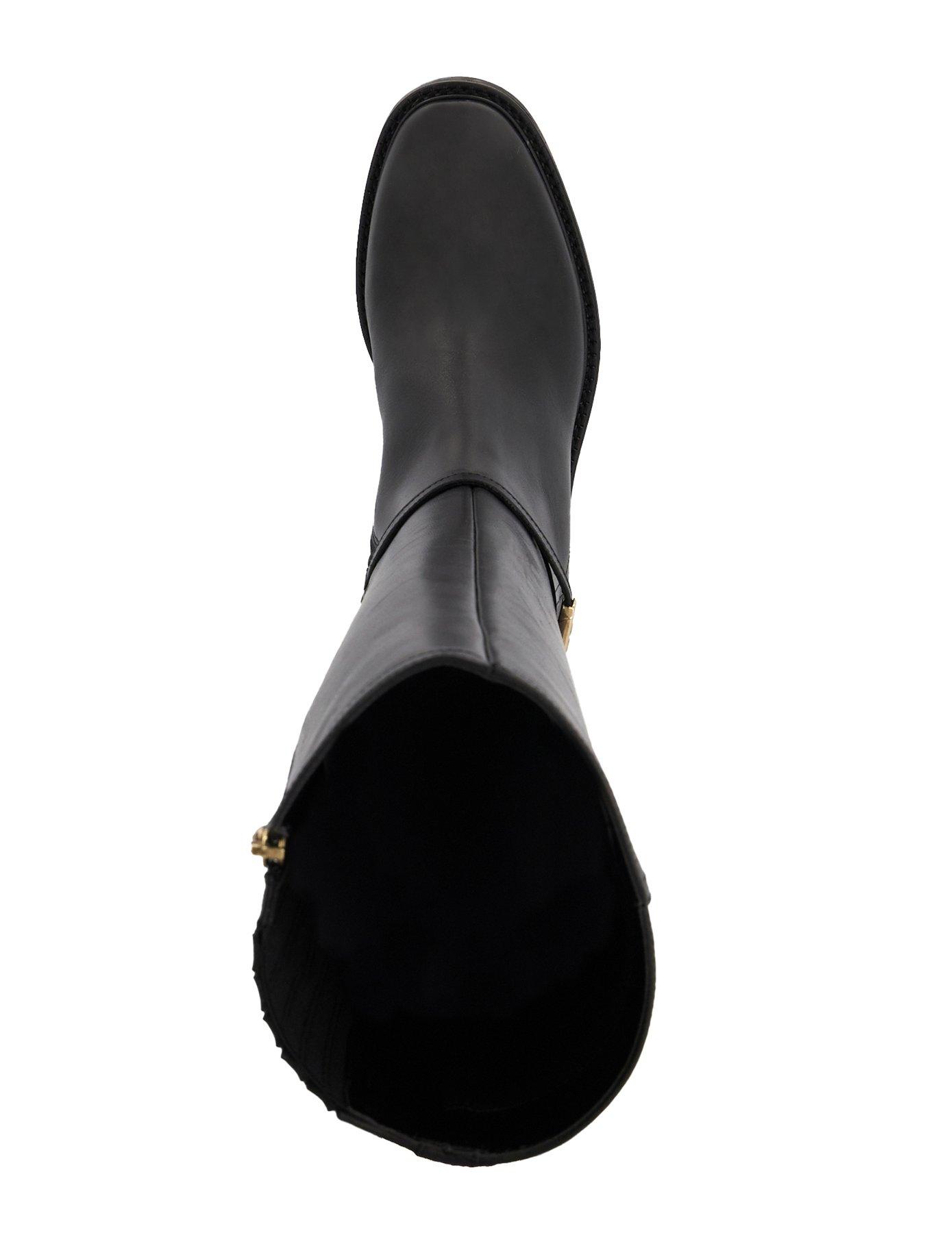 dune-london-tia-leather-branded-buckle-equestrian-boots-blackoutfit