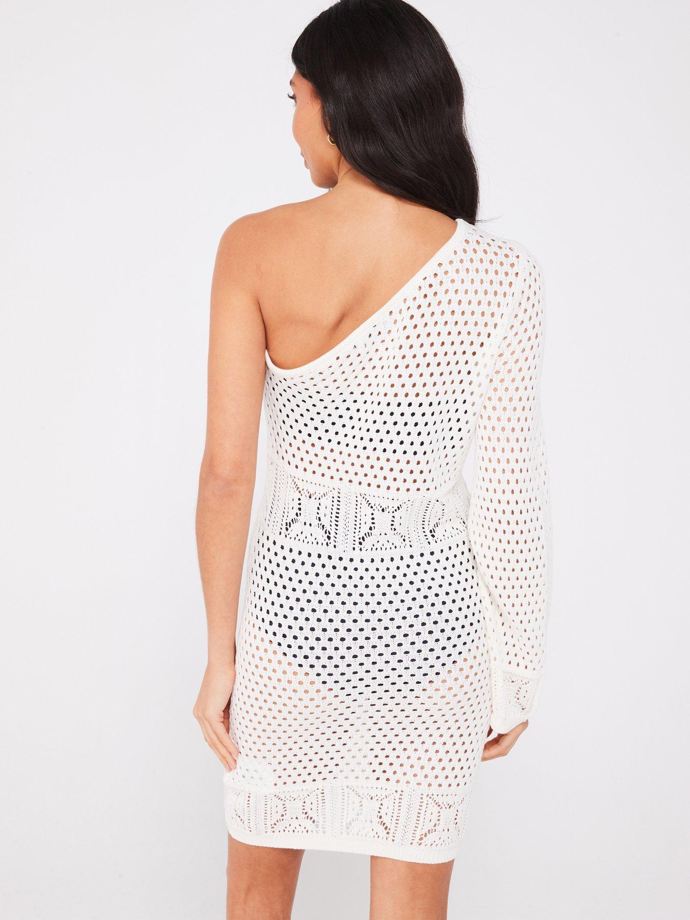 brave-soul-one-shoulder-crochet-mini-dress-creamstillFront