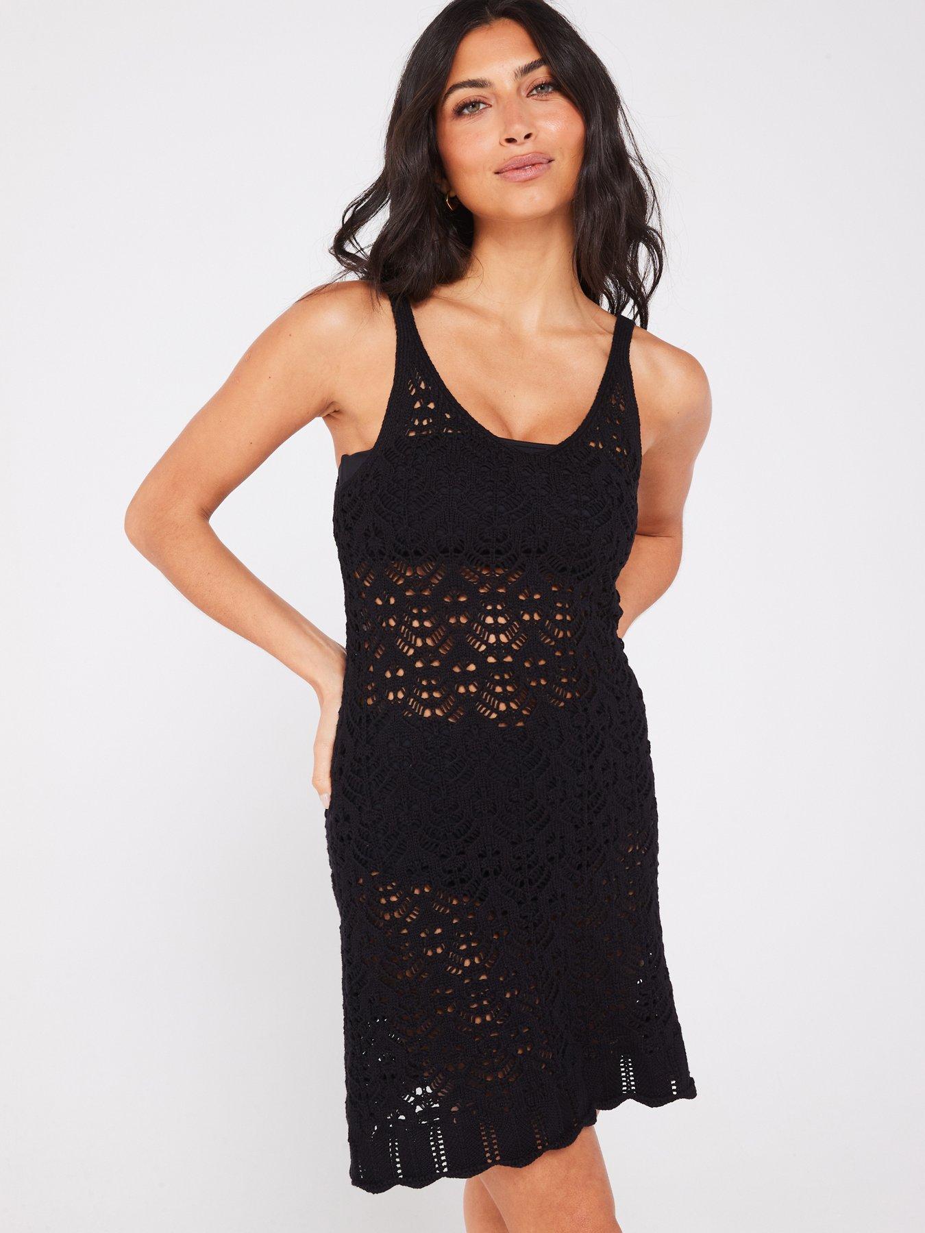 brave-soul-v-neck-strappy-crochet-mini-dress-black