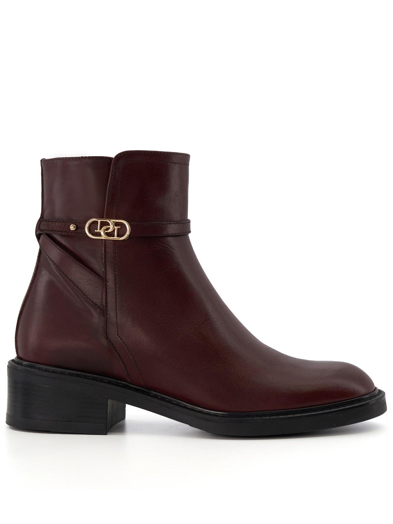 dune-london-praising-branded-buckle-casual-ankle-boots-burgundy