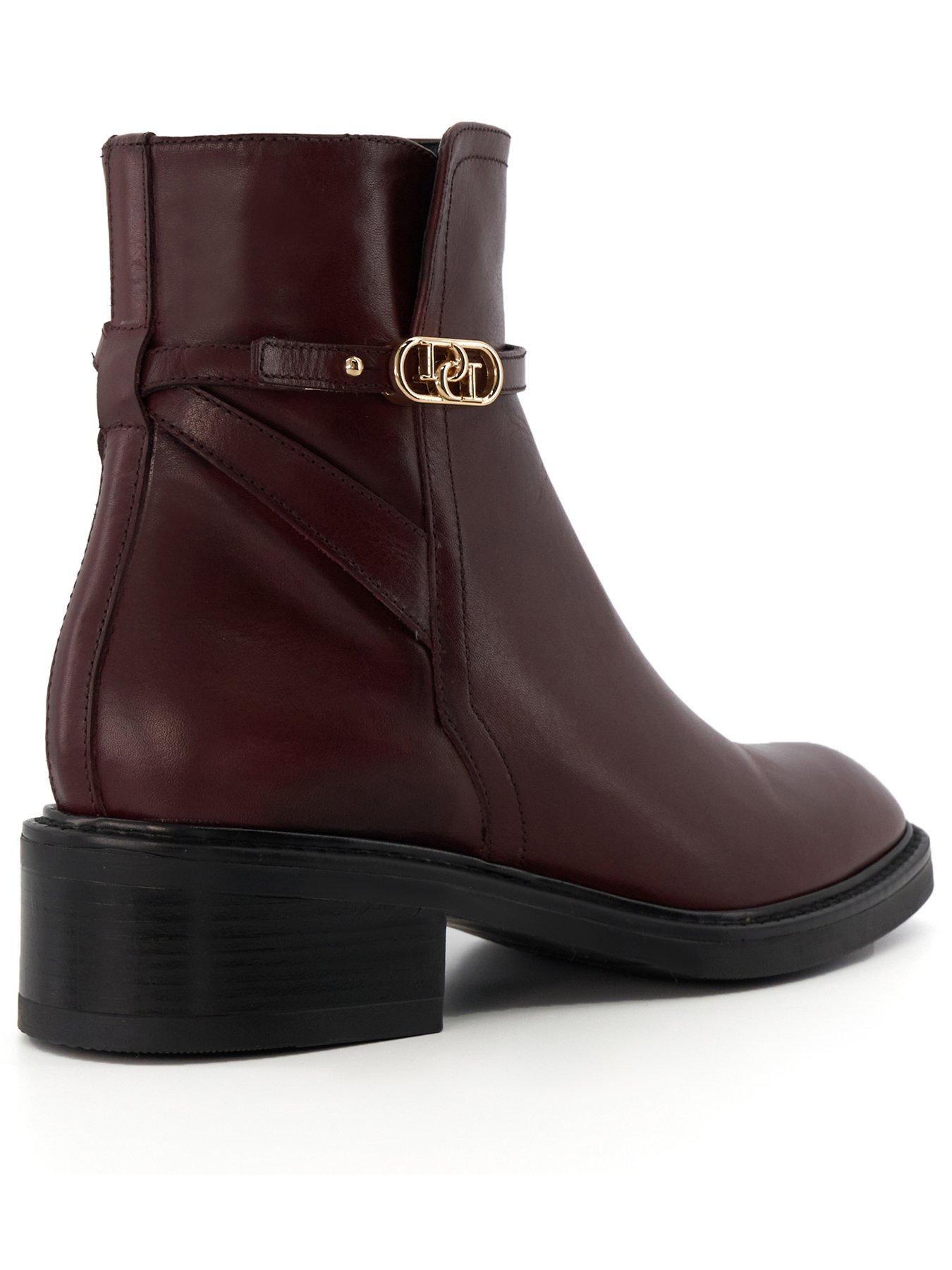 dune-london-praising-branded-buckle-casual-ankle-boots-burgundyback