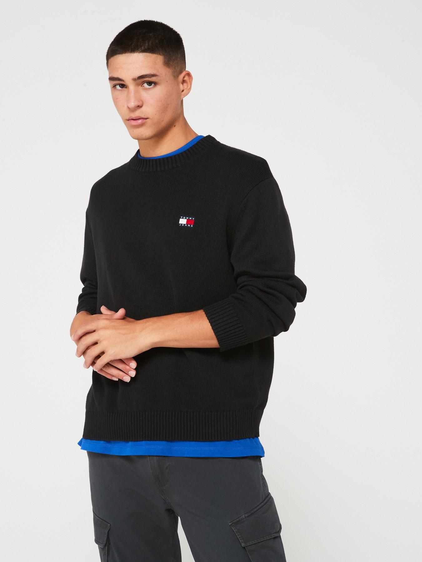 tommy-jeans-regular-fit-flag-logo-knitted-jumper-black